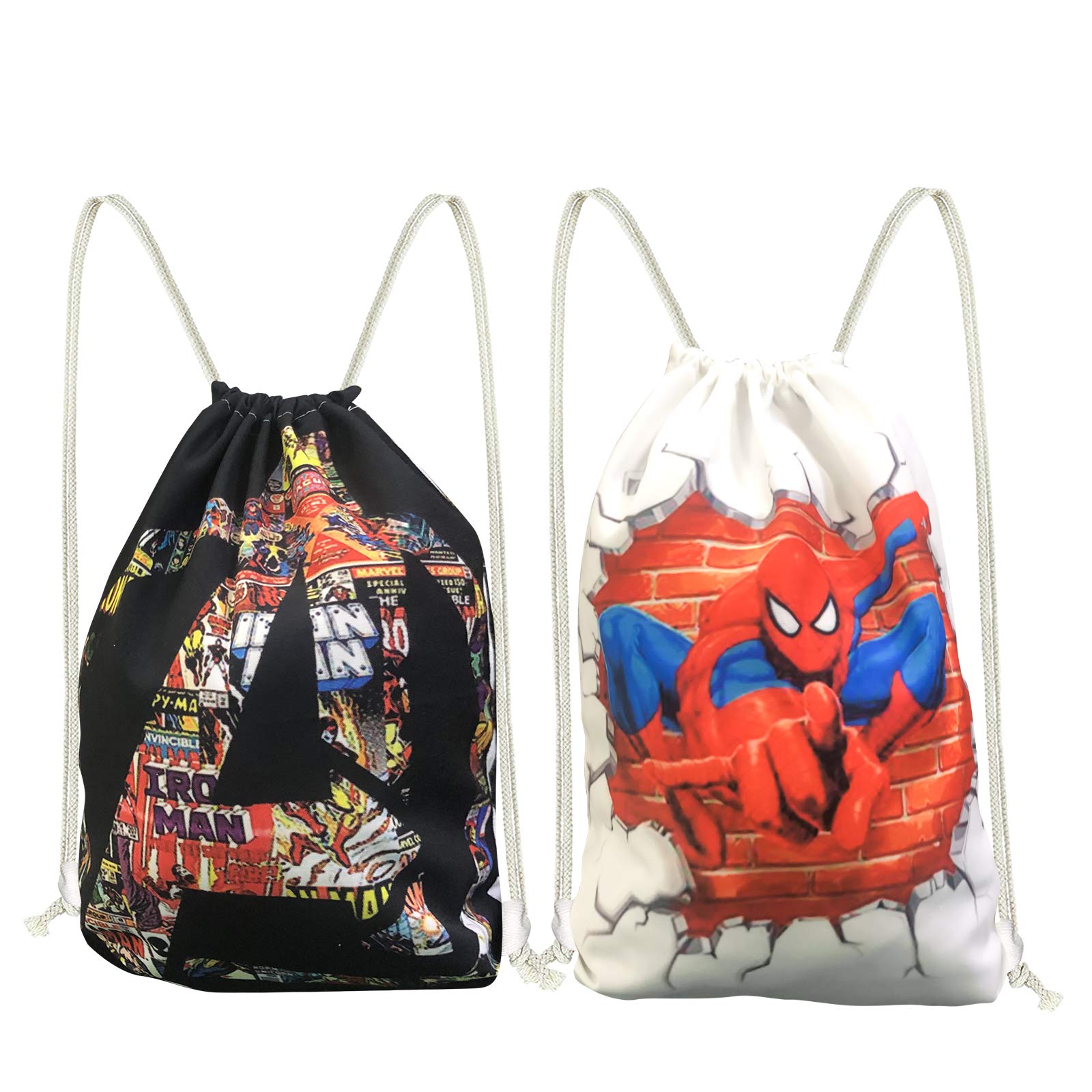 2-Pack Drawstring Backpack for Men - Lightweight Travel Gym Yoga Sports Bag with Adjustable Straps - Perfect for Workout, School, Hiking & Daily Use