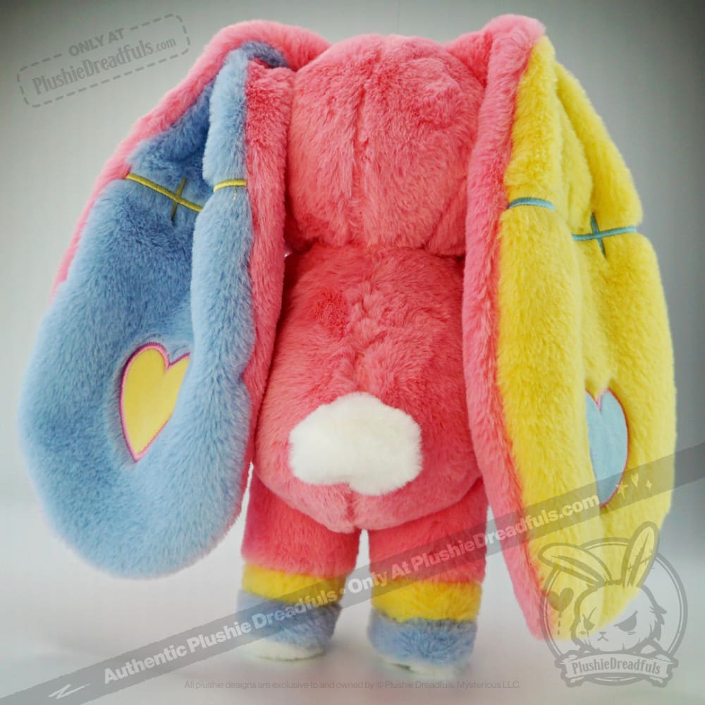 Plushie Dreadfuls Pansexual Rabbit Stuffed Animal - Soft Cuddly Plush Toy for LGBTQ+ Pride, Bedroom Decor & Emotional Support