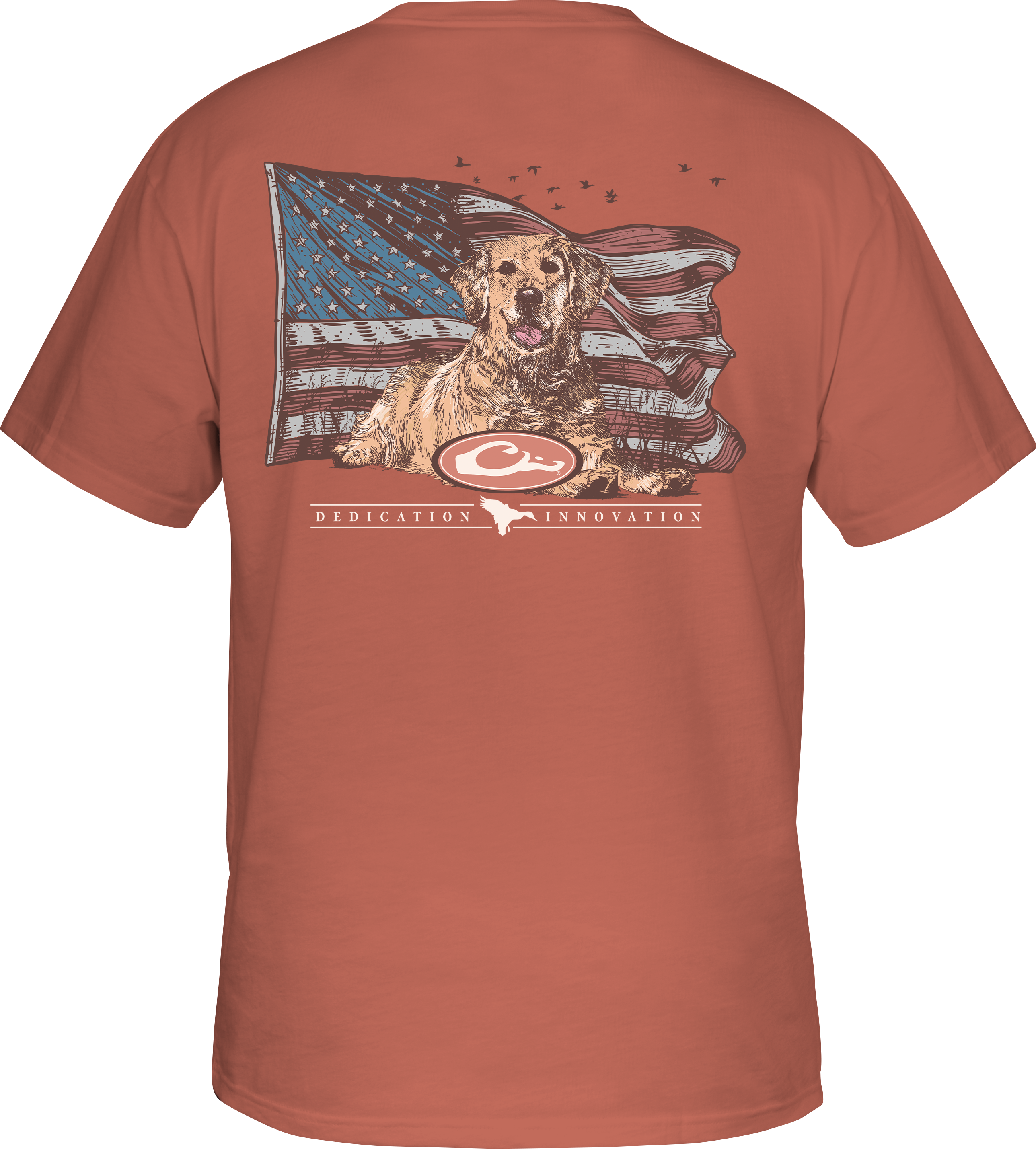 Yellow Lab Flag Graphic T-Shirt - Comfortable Cotton Tee for Dog Lovers & Patriotic Pet Owners | Perfect for Casual Wear, Dog Walks & 4th of July Celebrations