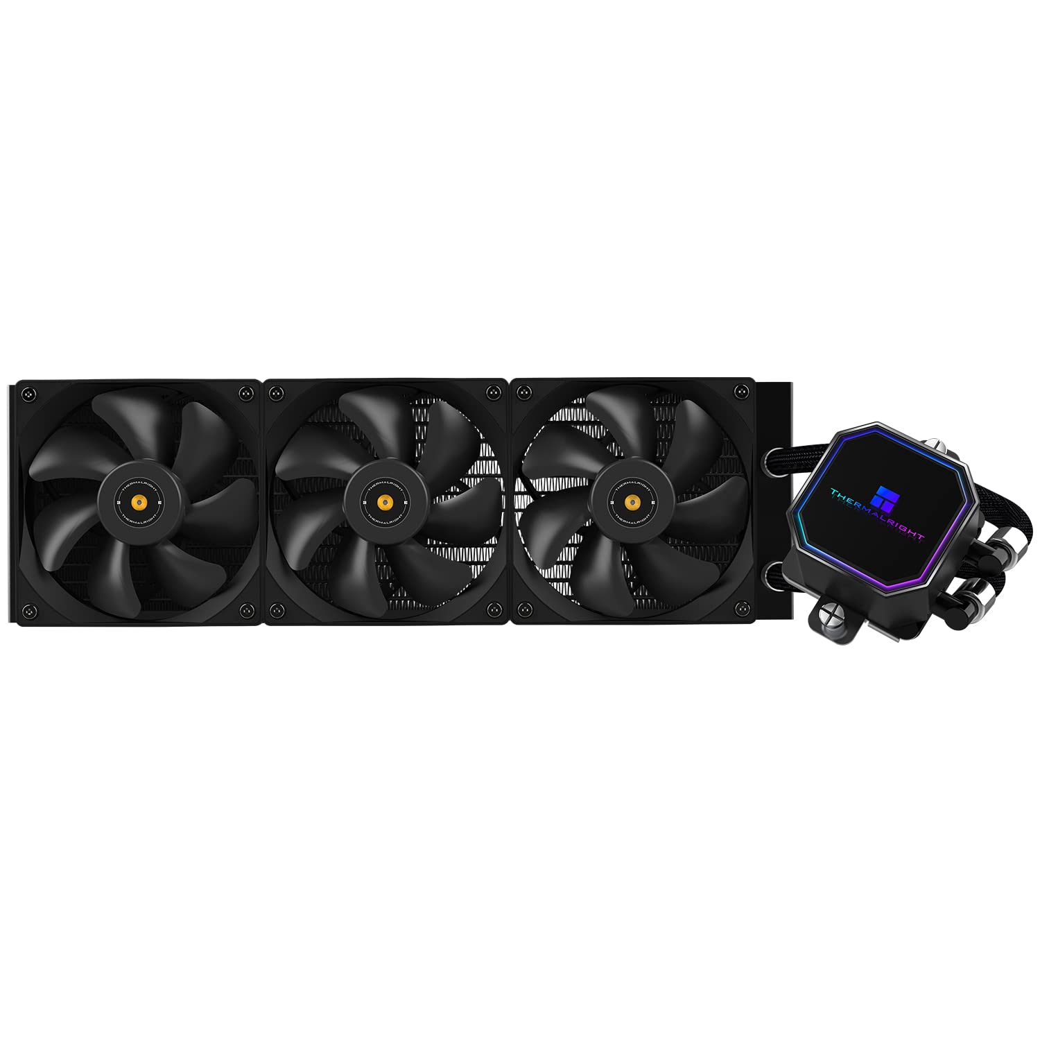 Thermalright Frozen Prism 360 Black AIO Liquid CPU Cooler - 3x120mm PWM High-Speed Fans (1850 RPM) - Compatible with AMD AM4/AM5 & Intel LGA1151/1200/2066/1700 - Perfect for Gaming PCs, Overclocking, and High-Performance Workstations