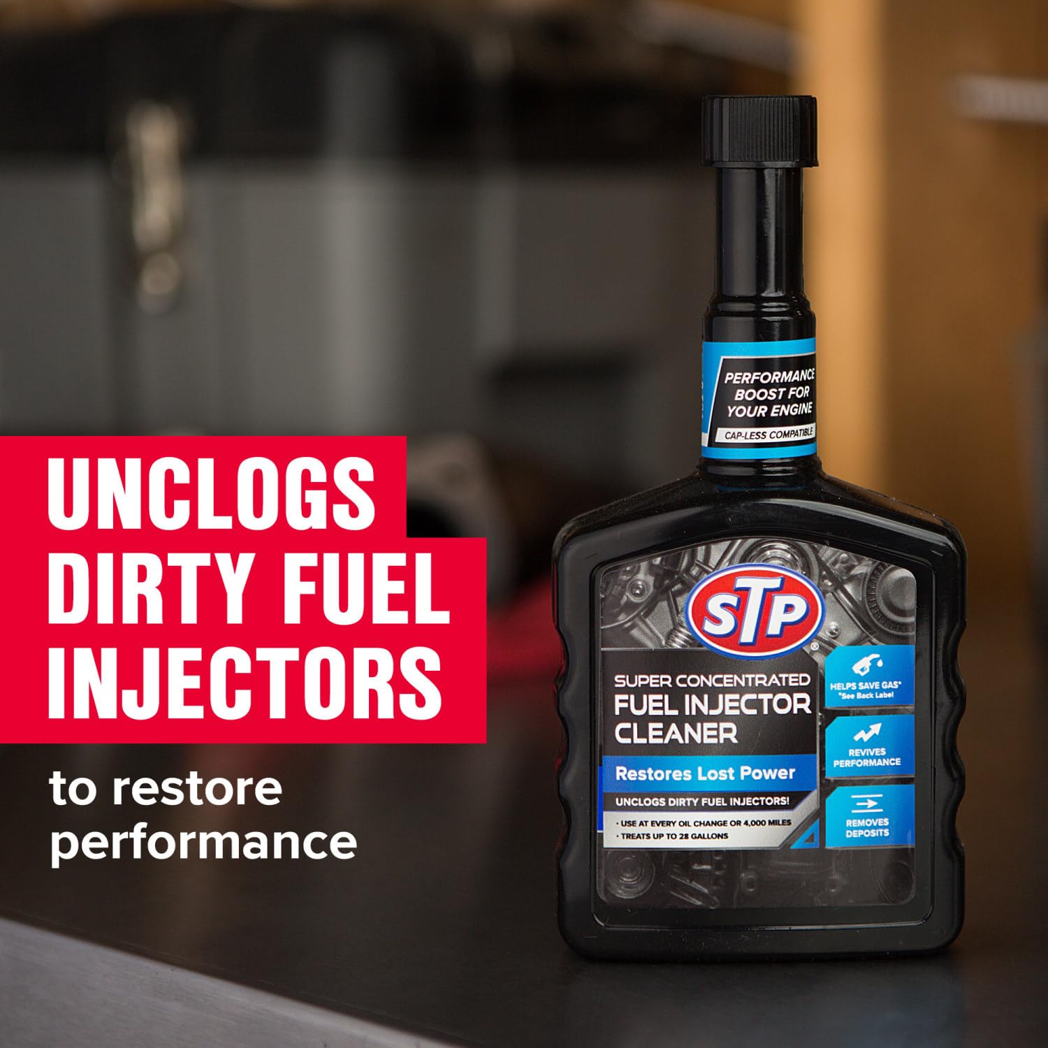 STP Super Concentrated Fuel Injector Cleaner - 12 Oz, Unclogs Dirty Fuel Injectors, Restores Engine Power & Performance - Ideal for Cars, Trucks & SUVs with Fuel Injection Systems