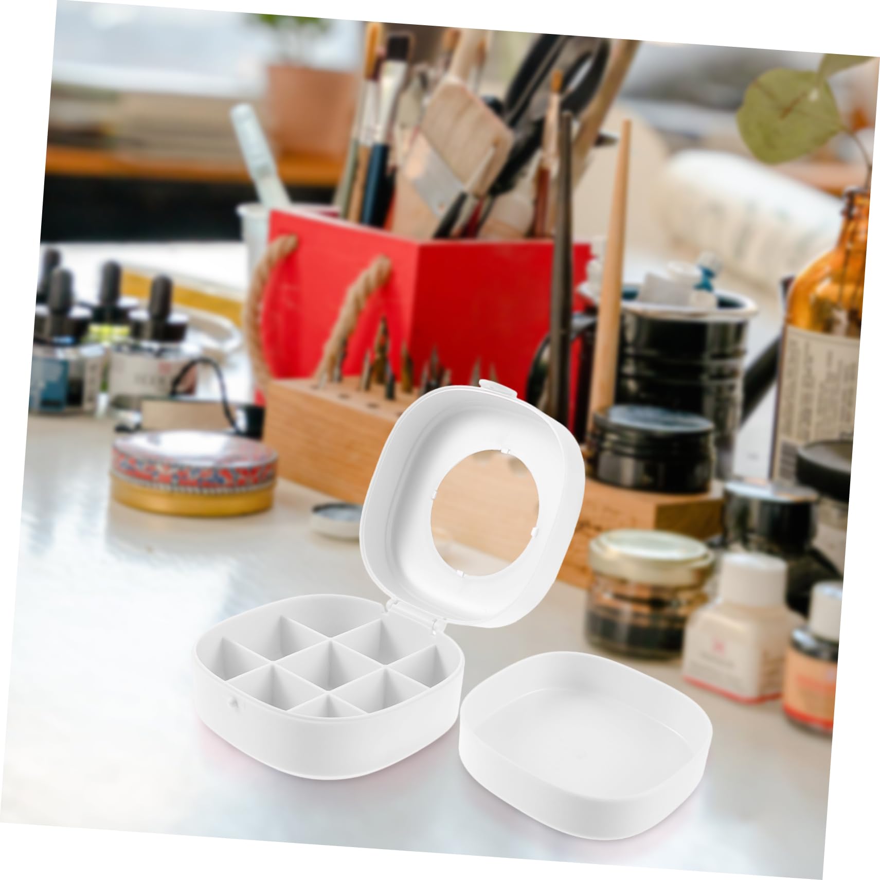Alipis Hair Clip Organizer for Storage - White Cotton Puff & Abdominal Tool Holder - Perfect for Hairdressers, Travel & Salon Organization (Great for Traveling, Salon Storage & Home Use)