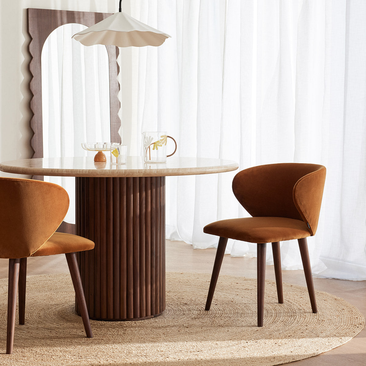 Ellie Velvet Dining Chair - Upholstered Modern Accent Chair for Kitchen, Dining Room & Home Decor - Soft & Comfortable Seating for Entertaining & Relaxing