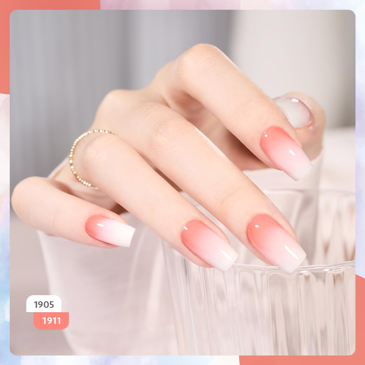 GAOY Sponge Gel Nail Polish Set - 6pcs Ombre Nail Sponges for DIY Blush Nails & Color Blending | Create Stunning Nail Gradients at Home | Perfect for Salon-Quality Manicures, Party Nails & Nail Art Enthusiasts