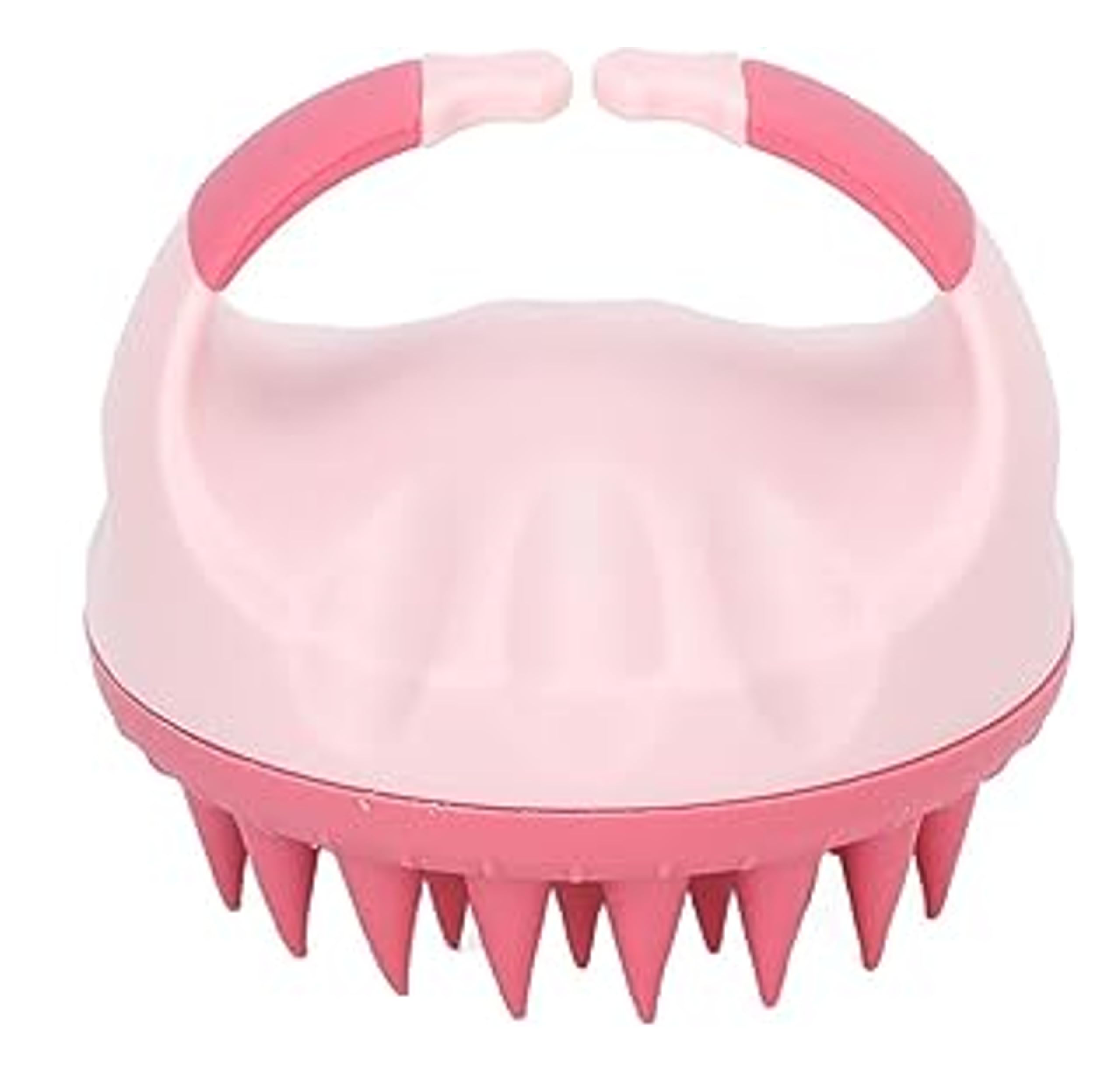 LUXURIA Hair Scalp Massager Shampoo Brush - Eco-Friendly Silicone Bristles for Dandruff Removal & Hair Loss Prevention | Scalp Exfoliator & Scrubber for Men & Women | Perfect for Relaxing Head Massage & Hair Washing (Pink Dotted)