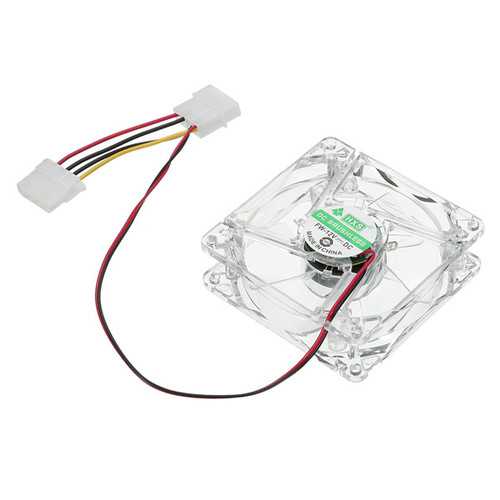 80mm 4 LED Light 9 Blade CPU Cooling Fan for PC Computer Case - High Performance Cooling for Gaming PCs, Workstations, and Home Office Desktops
