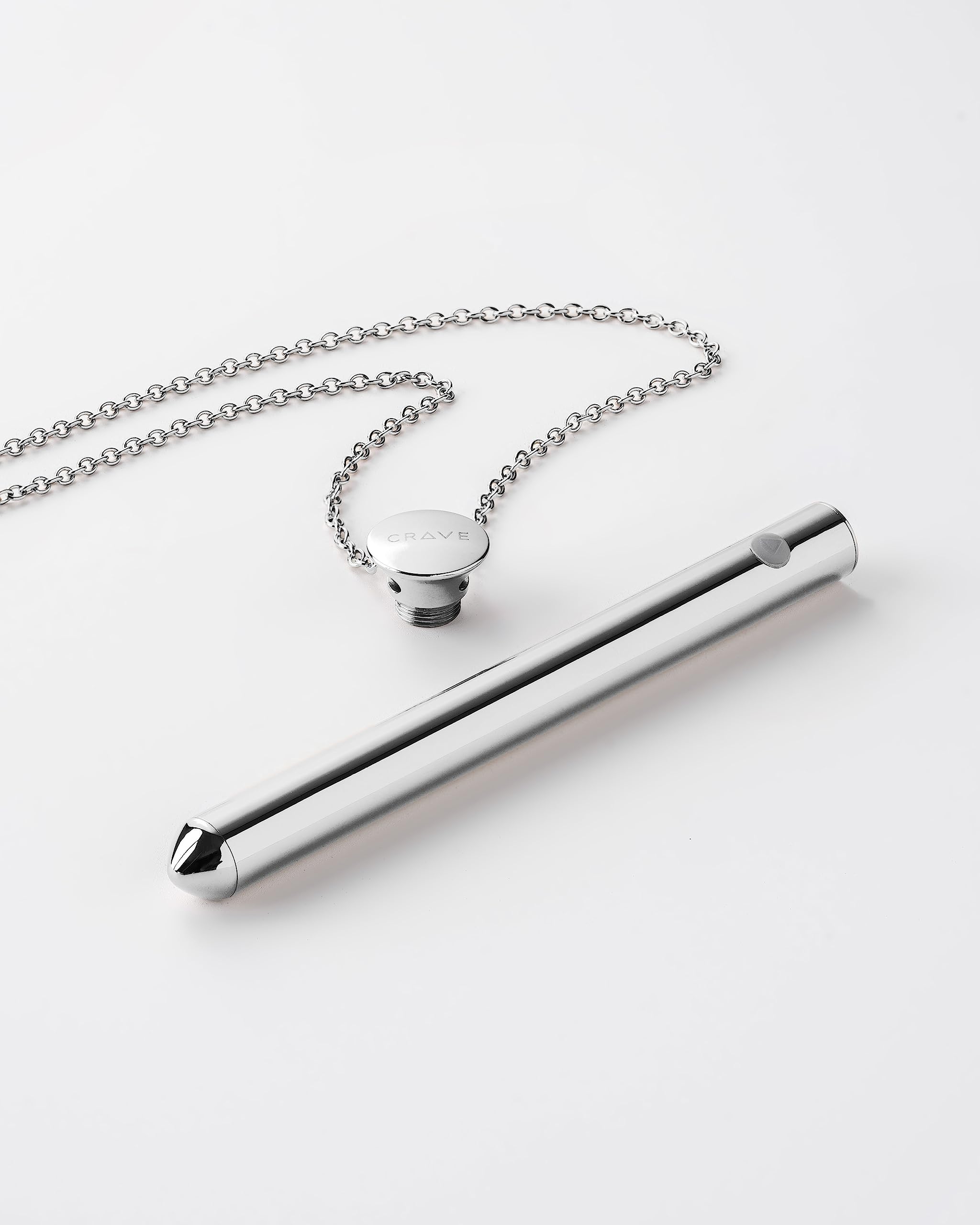 Crave Vesper Original Vibration Necklace - Luxury Wearable Vibrating Necklace for Women & Couples | Discreet Adult Toy & Fashion Accessory in Silver | Perfect for Date Nights, Romantic Gifts & Sensual Play