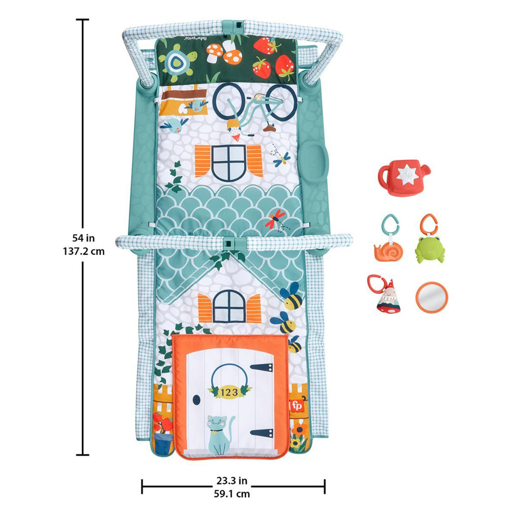 Fisher Price 3-in-1 Crawl & Play Activity Gym for Babies - Interactive Learning Toy with Lights, Sounds & Crawling Mat - Perfect for Tummy Time, Sensory Play & Early Development