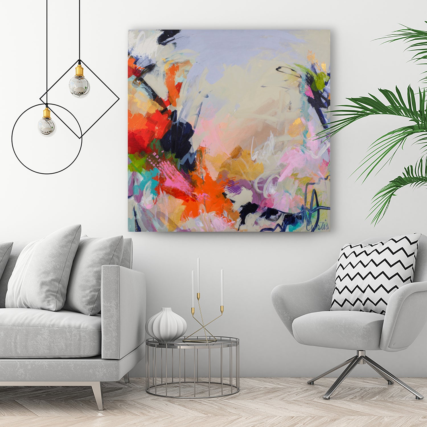 Abstract Forms Wall Art - Modern Geometric Canvas Prints for Home & Office Decor - Perfect for Living Room, Bedroom, or Workspace