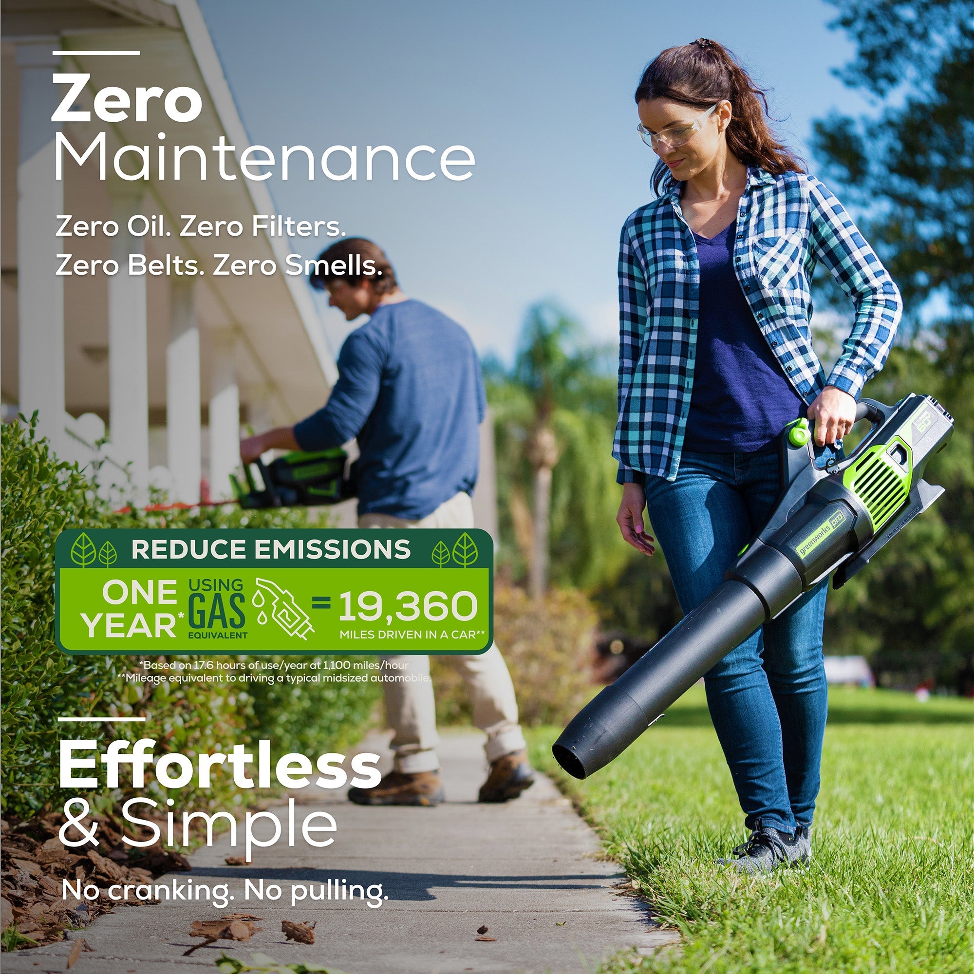 60V 610 CFM Cordless Battery Leaf Blower & Gutter Cleaning Kit with 2.5Ah Battery & Rapid Charger - Powerful Yard Cleanup for Leaves, Debris, and Gutter Maintenance