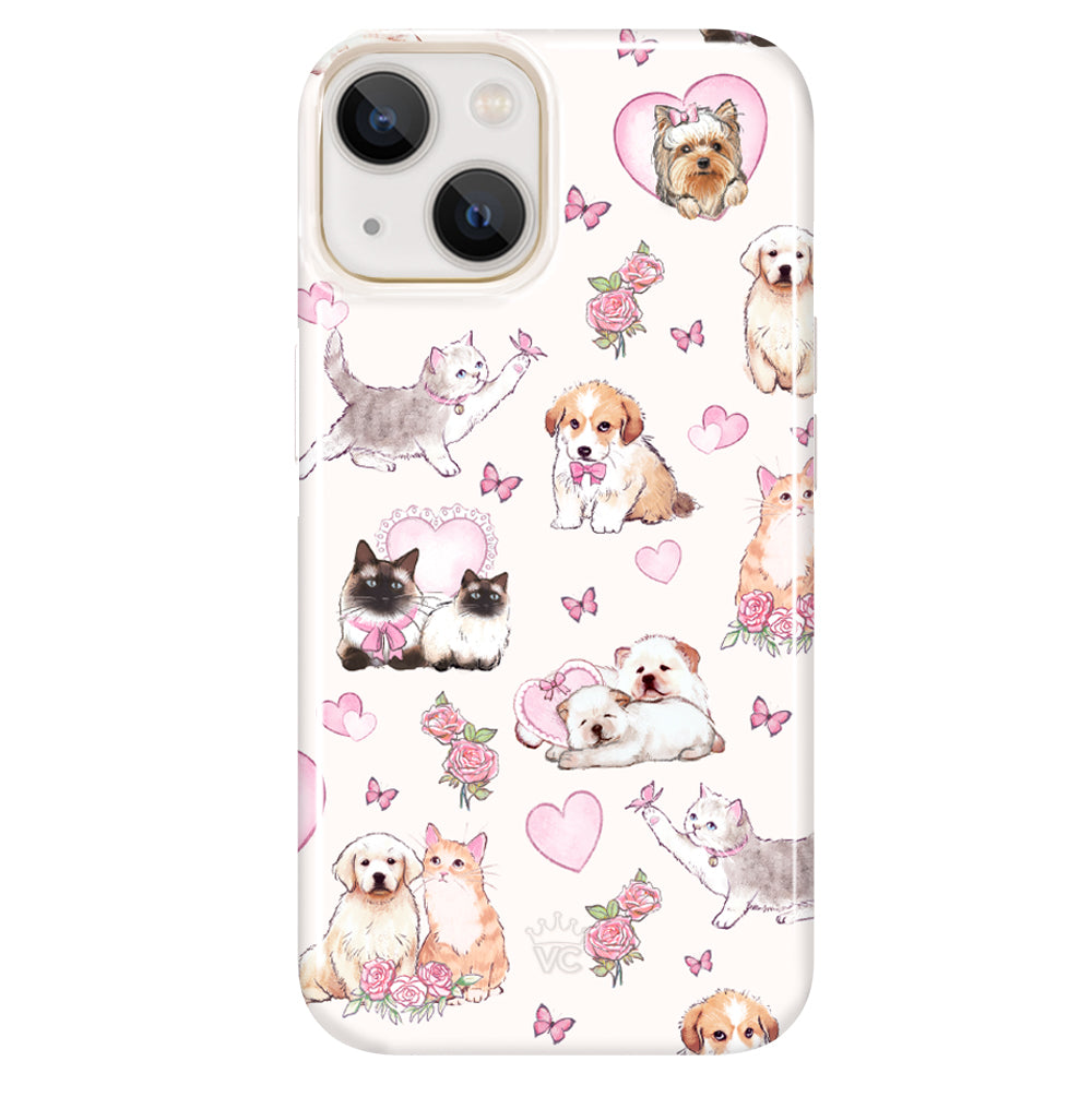Cute Puppy & Kitten iPhone Case - Durable Protective Phone Cover for iPhone 12/13/14/15 - Perfect for Pet Lovers & Animal Enthusiasts - Great Gift for Dog & Cat Owners