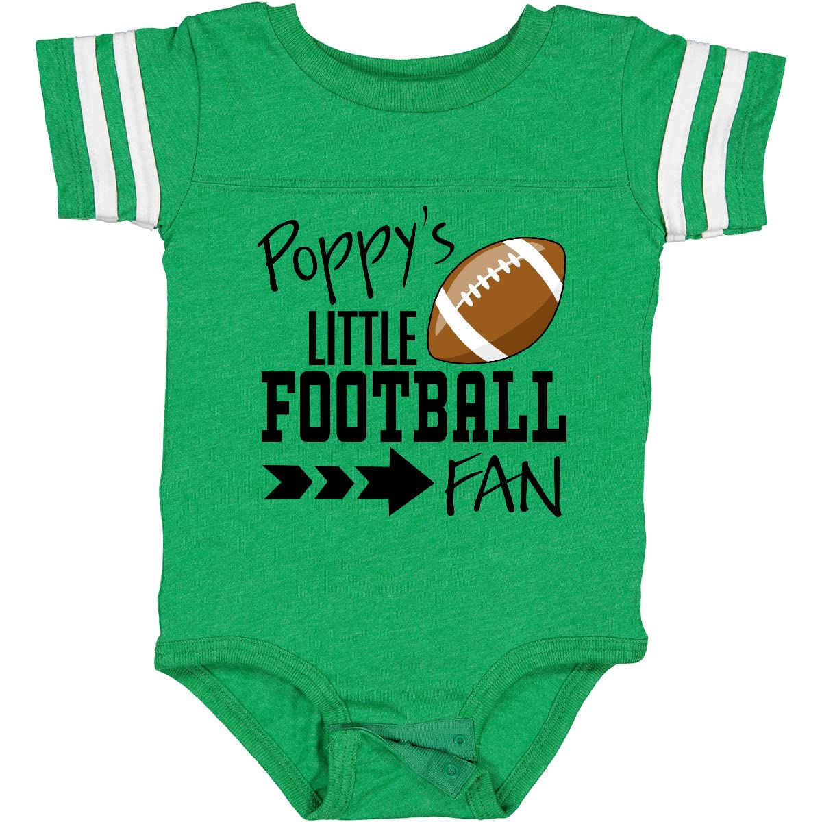 Inktastic Poppy's Little Football Fan Baby Bodysuit - Cute Infant Onesie for Game Day & Family Outings - Perfect Gift for Newborns & Football Lovers
