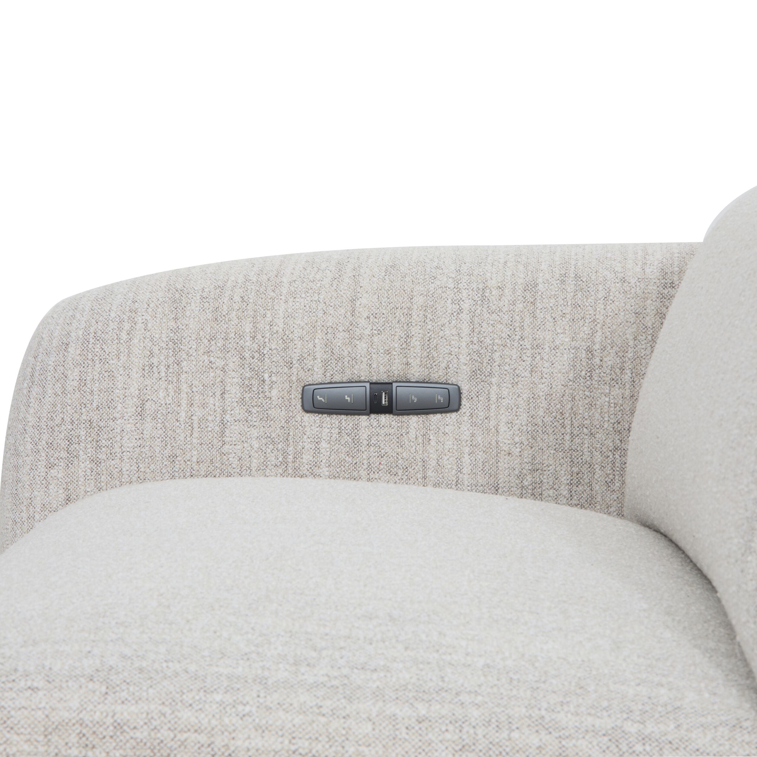 Bellano 3-Seater Recliner Sofa with Natural Textured Slub Fabric - Comfortable Living Room Furniture for Relaxing & Entertaining