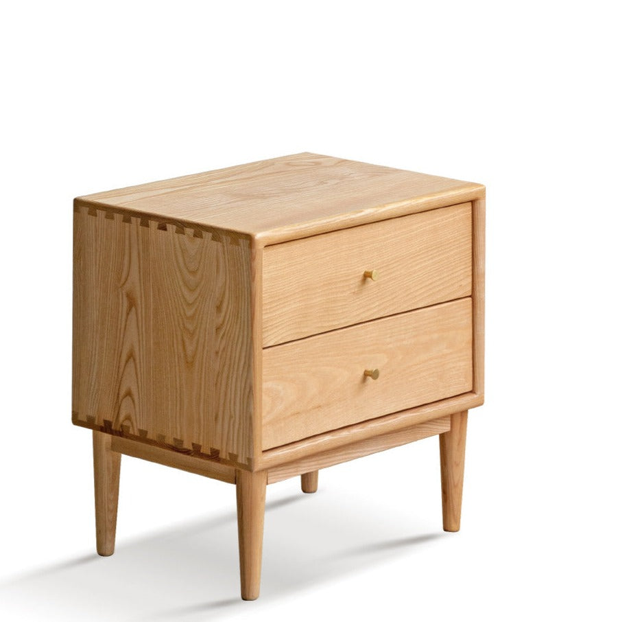 Solid Wood Nightstand - Beech or Oak Bedside Table for Bedroom, Modern & Rustic Home Decor, Durable and Stylish Storage Solution