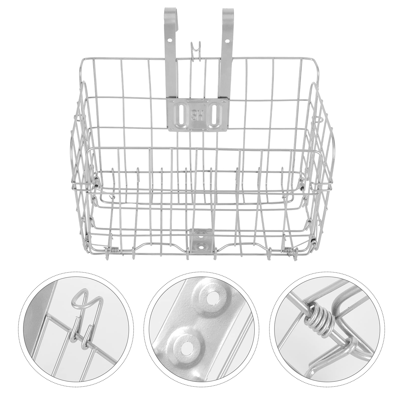 Cabilock 1pc Folding Bike Basket - Hanging Bike Accessory for Mountain & Road Bikes - Side Mount Storage Container for Tools, Groceries & Essentials - Perfect for Commuting, Shopping & Outdoor Adventures