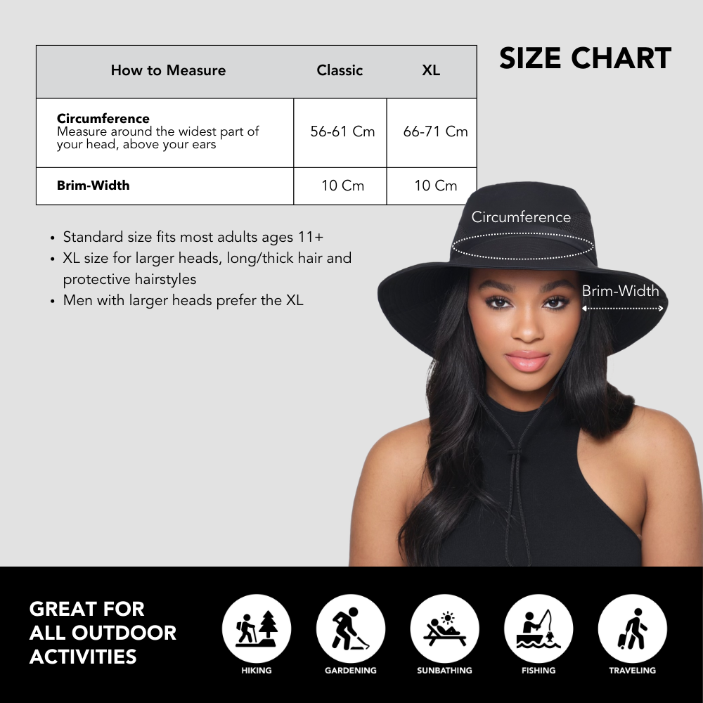 Satin Lined Waterproof Sun Hat for Women - UPF 50+ Wide Brim Summer Beach Hat - Perfect for Outdoor, Travel, and Gardening