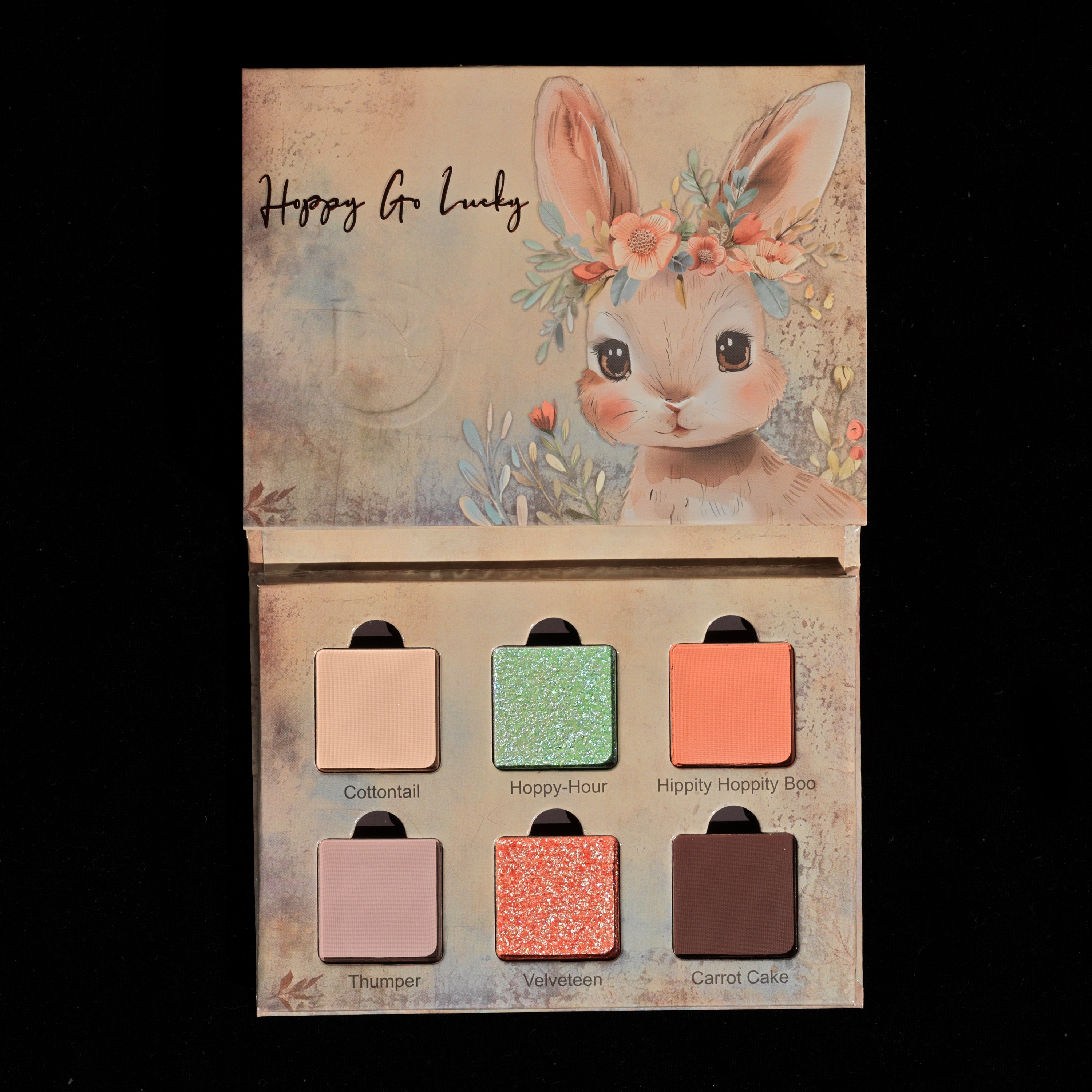 Hoppy Go Lucky Mini Eyeshadow Palette - 12 Pigmented Matte & Shimmer Shades for Day & Night Makeup Looks | Perfect for Travel, Parties & Everyday Wear