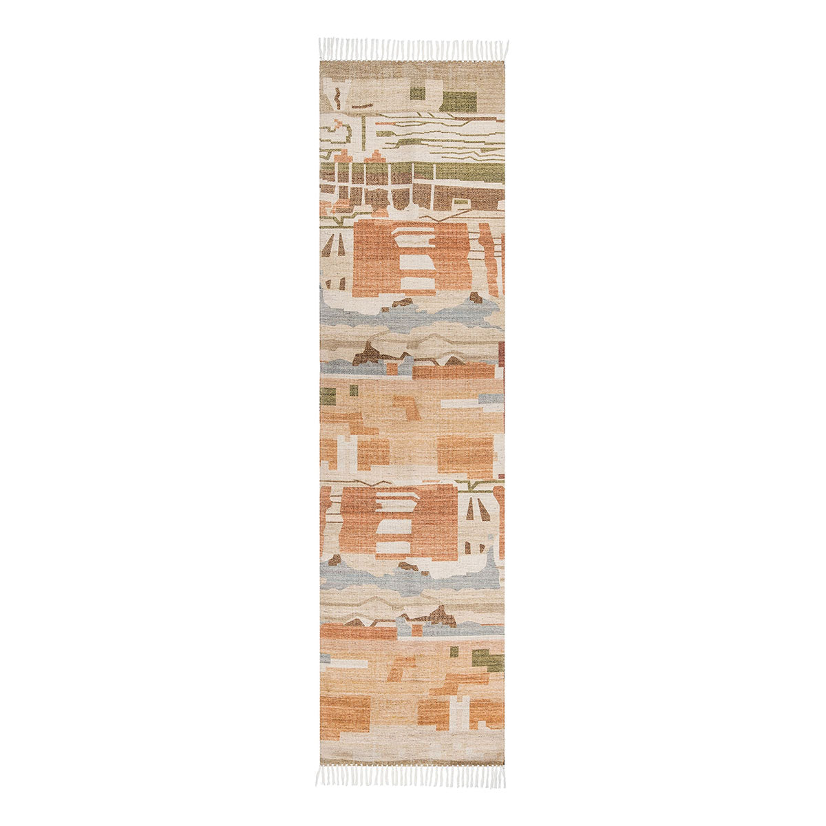 Allegra Abstract Tribal Runner Rug - Bohemian Style Non-Slip Hallway Carpet for Living Room, Bedroom & Entryway Decor