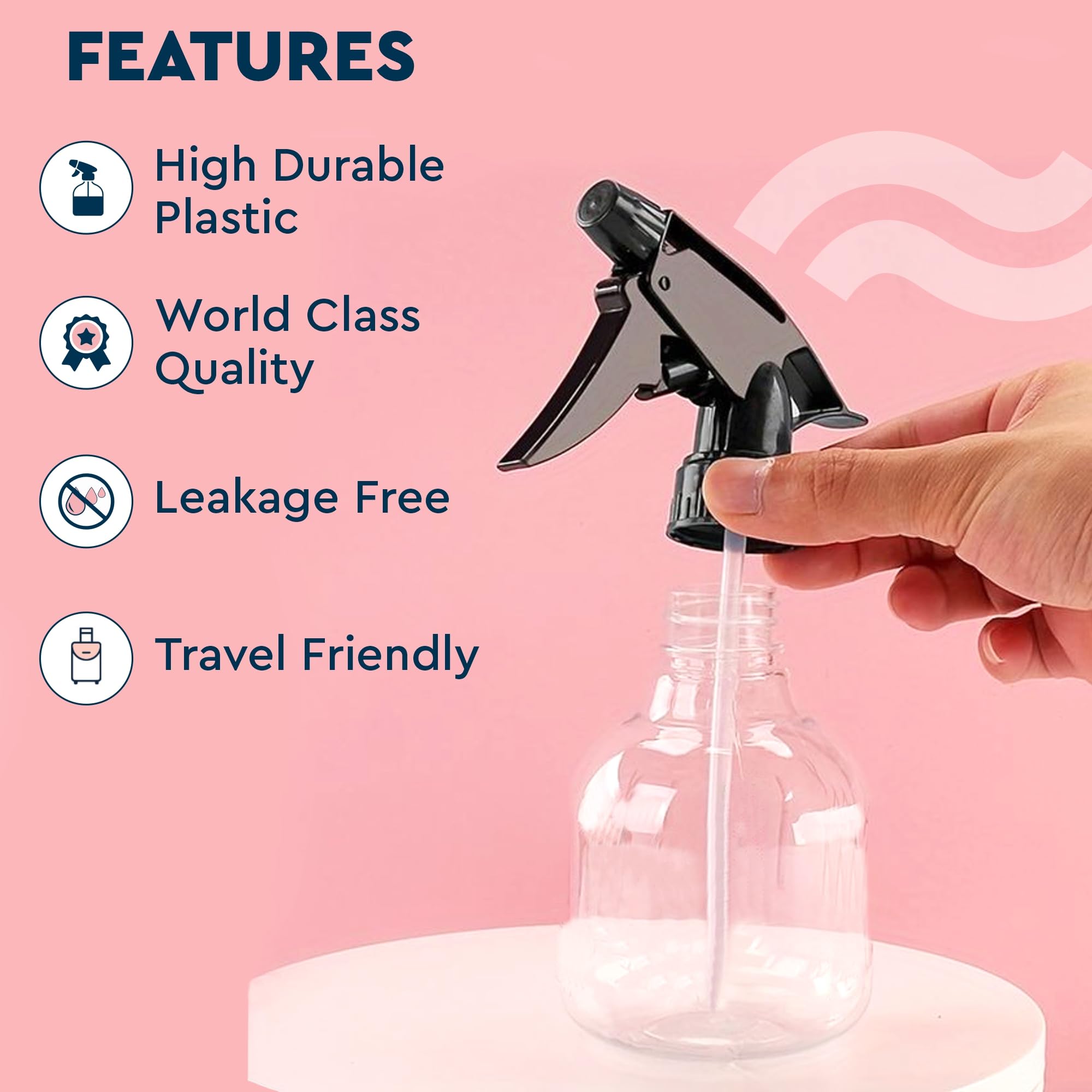 **GUBB Fine Mist Hair Spray Bottle - Professional Refillable Spritz Bottle for Salon & Home Use | Hair Styling, Plant Watering, DIY Treatments & More | Perfect for Stylists, Gardeners & Beauty Enthusiasts**