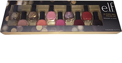 e.l.f 10-Piece Nail Polish Set - Salon Quality for Home Manicures