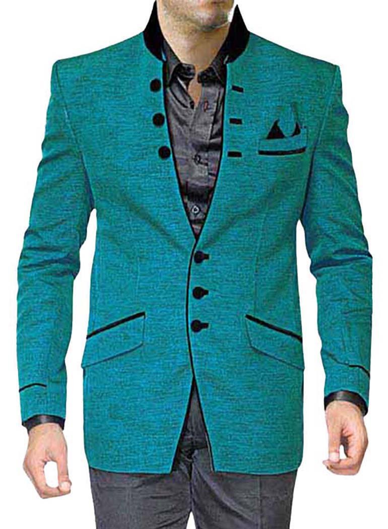 INMONARCH Men's Teal 4-Piece Party Wear Jodhpuri Suit JO256 - Perfect for Weddings, Festivals & Formal Events