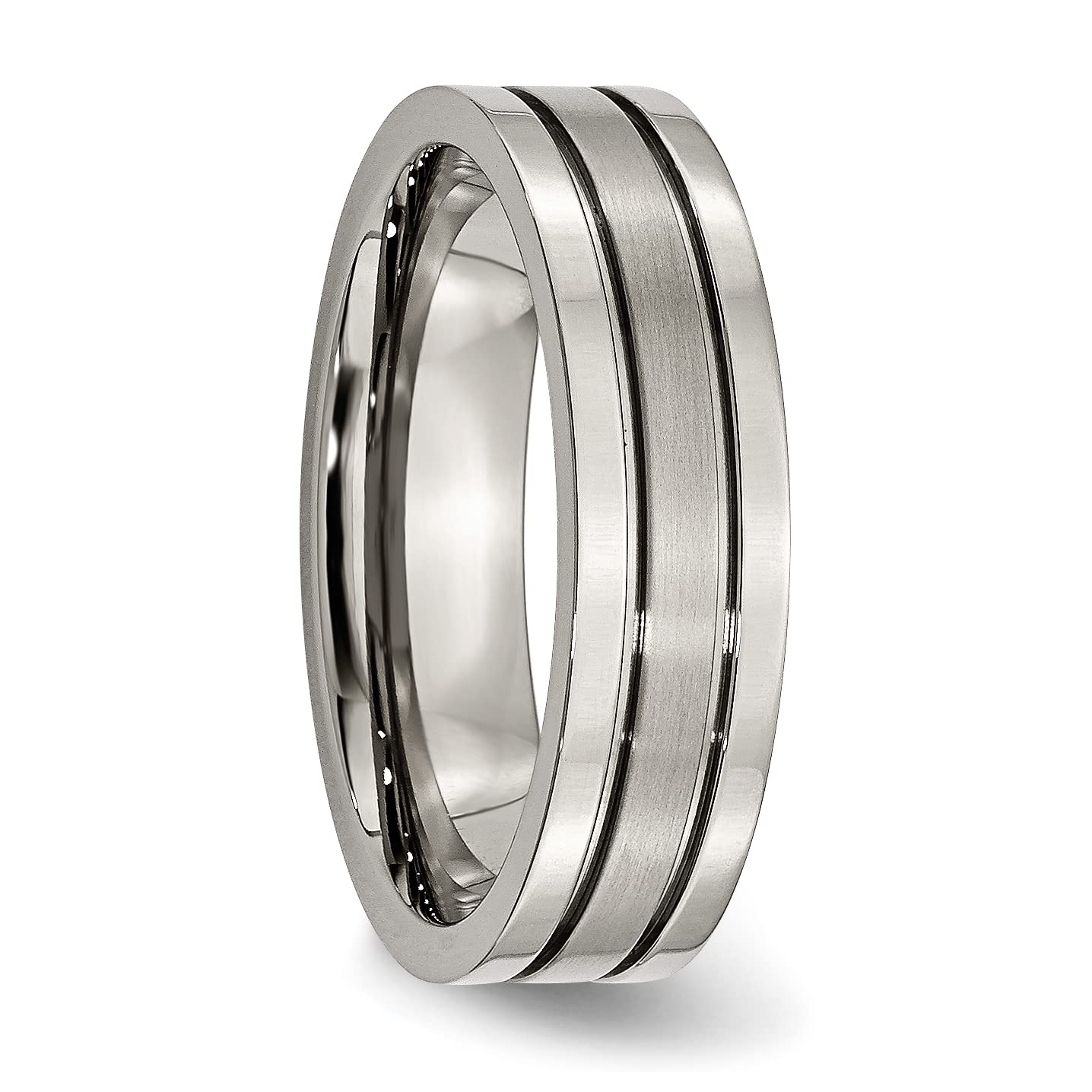 IceCarats 6mm Titanium Wedding Band Ring for Men & Women - Durable, Lightweight & Hypoallergenic - Perfect for Engagement, Anniversary & Everyday Wear