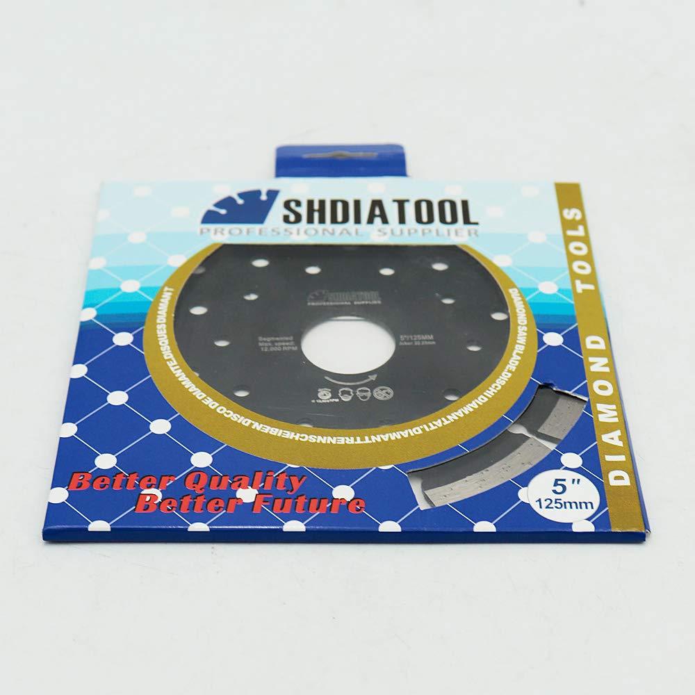 5 Pack 5 Inch Diamond Blades for Angle Grinder - Premium Dry/Wet Cutting Disc for Concrete, Stone, Brick & Masonry - 7/8 Arbor - Perfect for Construction, Renovation & DIY Projects