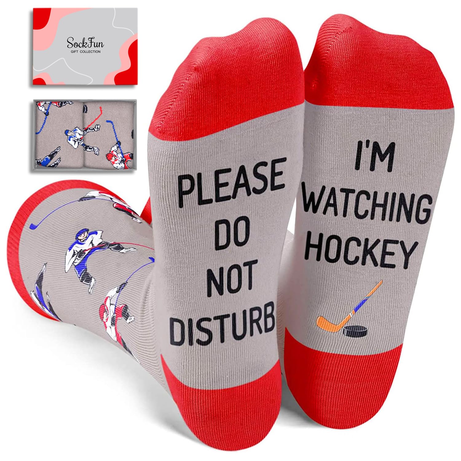 Hockey Game Socks for Men - Best Sports Gifts for Hockey Lovers & Fans - Perfect for Game Day, Training, and Fan Support
