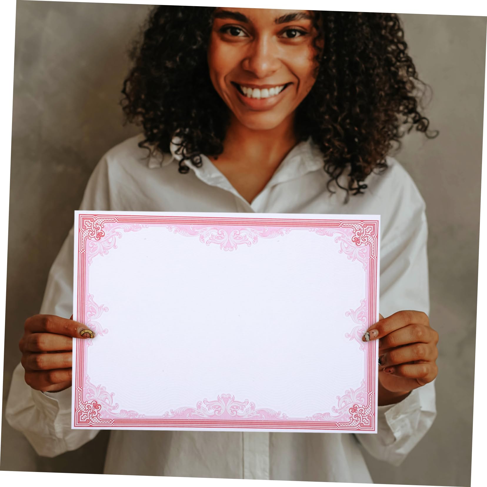 TEHAUX 100 Sheets Red Blank Diploma Certificate Paper - Premium Foil Certificate Paper for Graduation, Awards & Achievements - Perfect for School Ceremonies, Corporate Recognition & Special Events