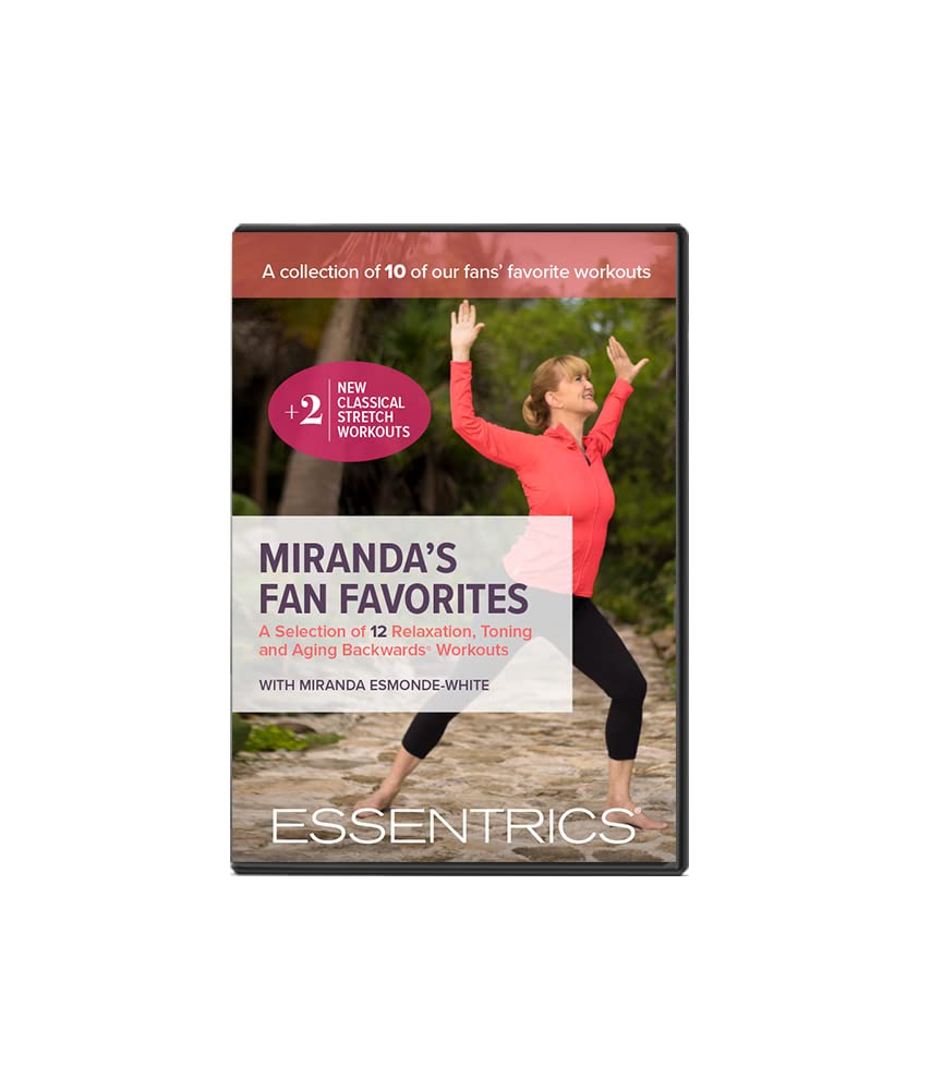 ESSENTRICS Miranda's Fan Favorites Workout DVDs - Full Body Toning & Stretching Exercises for Home Fitness, Yoga & Flexibility Training | Perfect for Beginners to Advanced