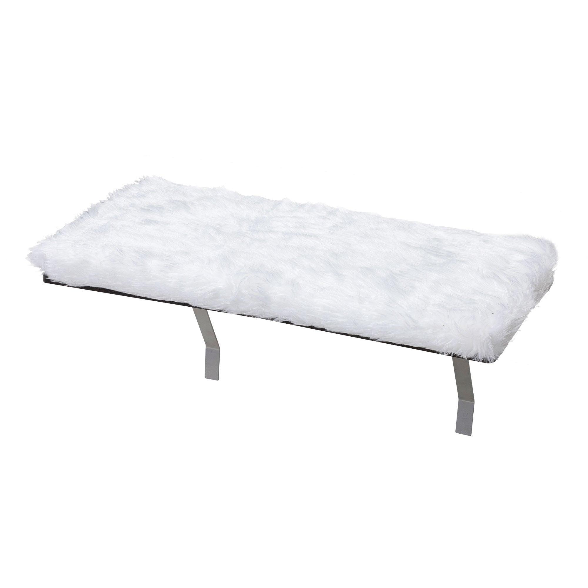 Premium Cat Window Perch with Soft Cushion - Wall Mounted Cat Seat with Sturdy Support Feet - Cozy White Cat Bed for Indoor Cats - Perfect for Sunbathing & Bird Watching