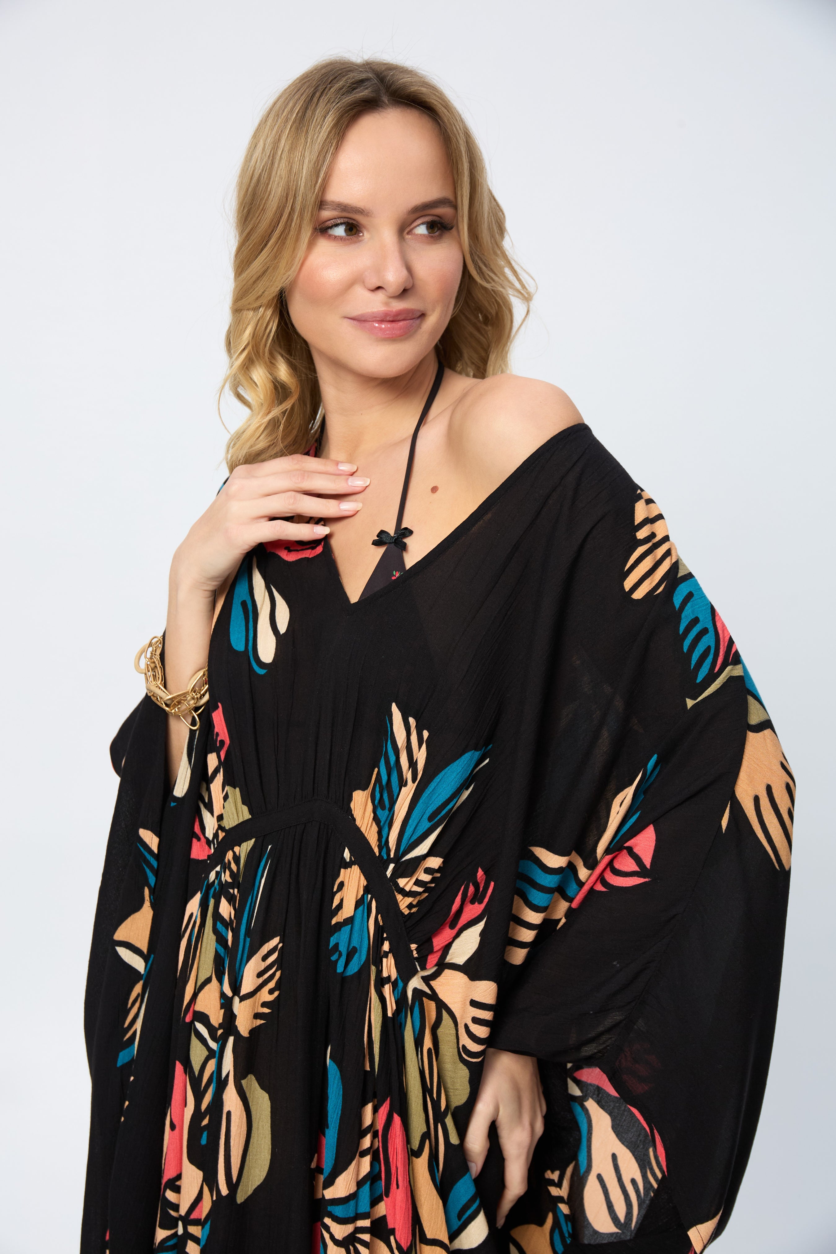 Stylish Tropical Sun Kaftan Dress - Flowy Beach Cover Up for Women | Perfect for Poolside, Vacation & Summer Outfits
