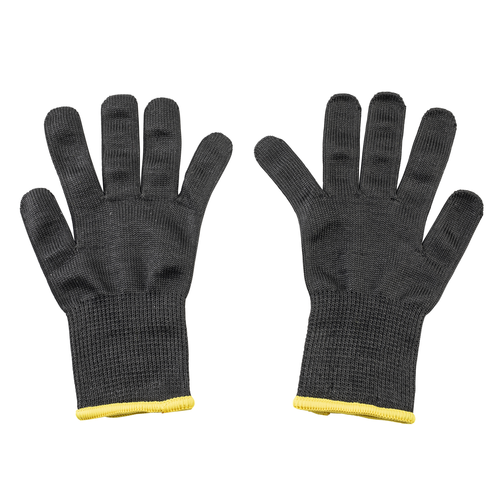 Cut Resistant Gloves with Yellow Cuff - Small Size, Black - Durable Kitchen & Food Prep Safety Gloves for Chefs, Butchers & DIY Projects