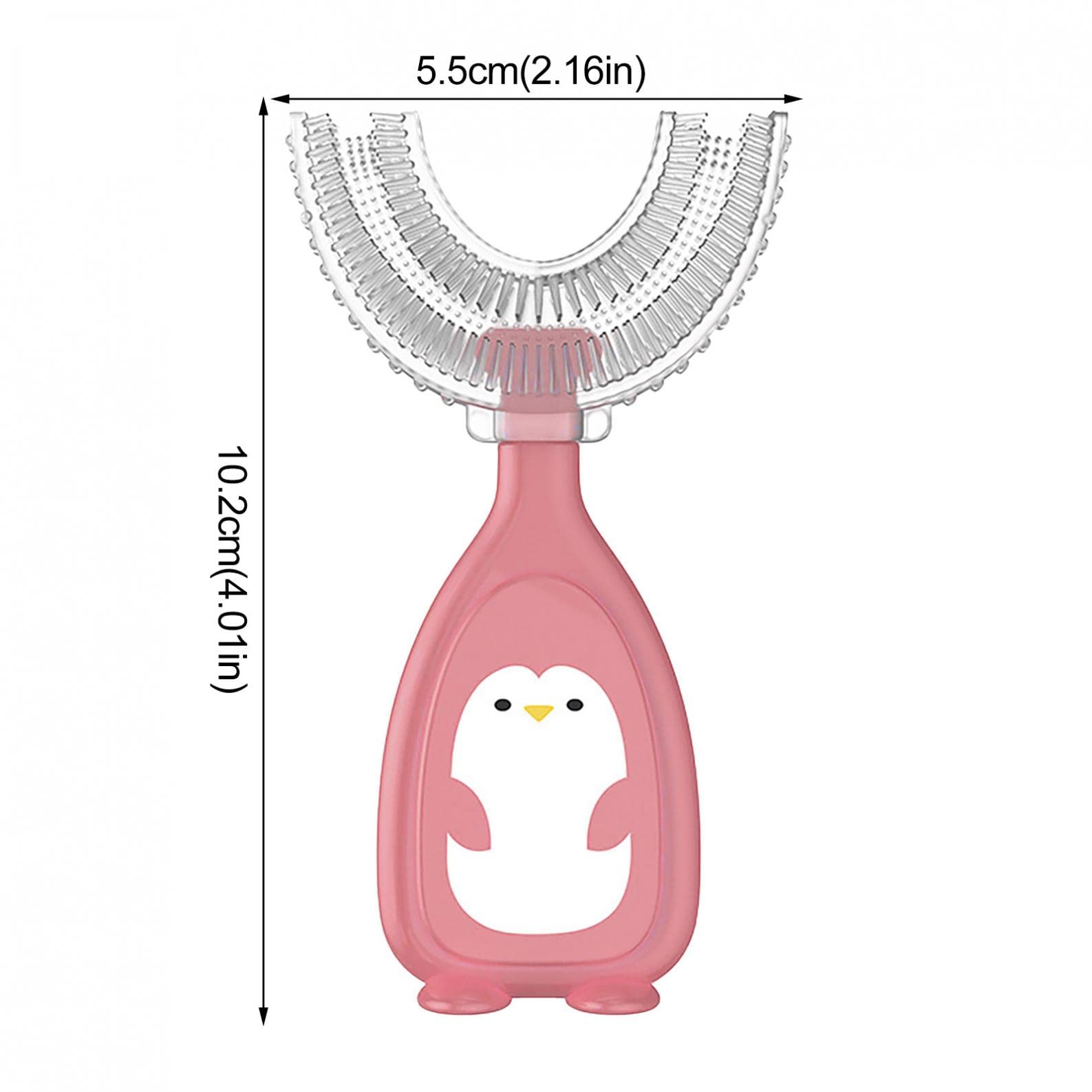 U-Shaped Kids Toothbrush with Soft Silicone Brush Heads - Gentle Teeth Whitening & Massage Tool for Children Ages 2-12 | Perfect for Morning & Nighttime Oral Care Routine