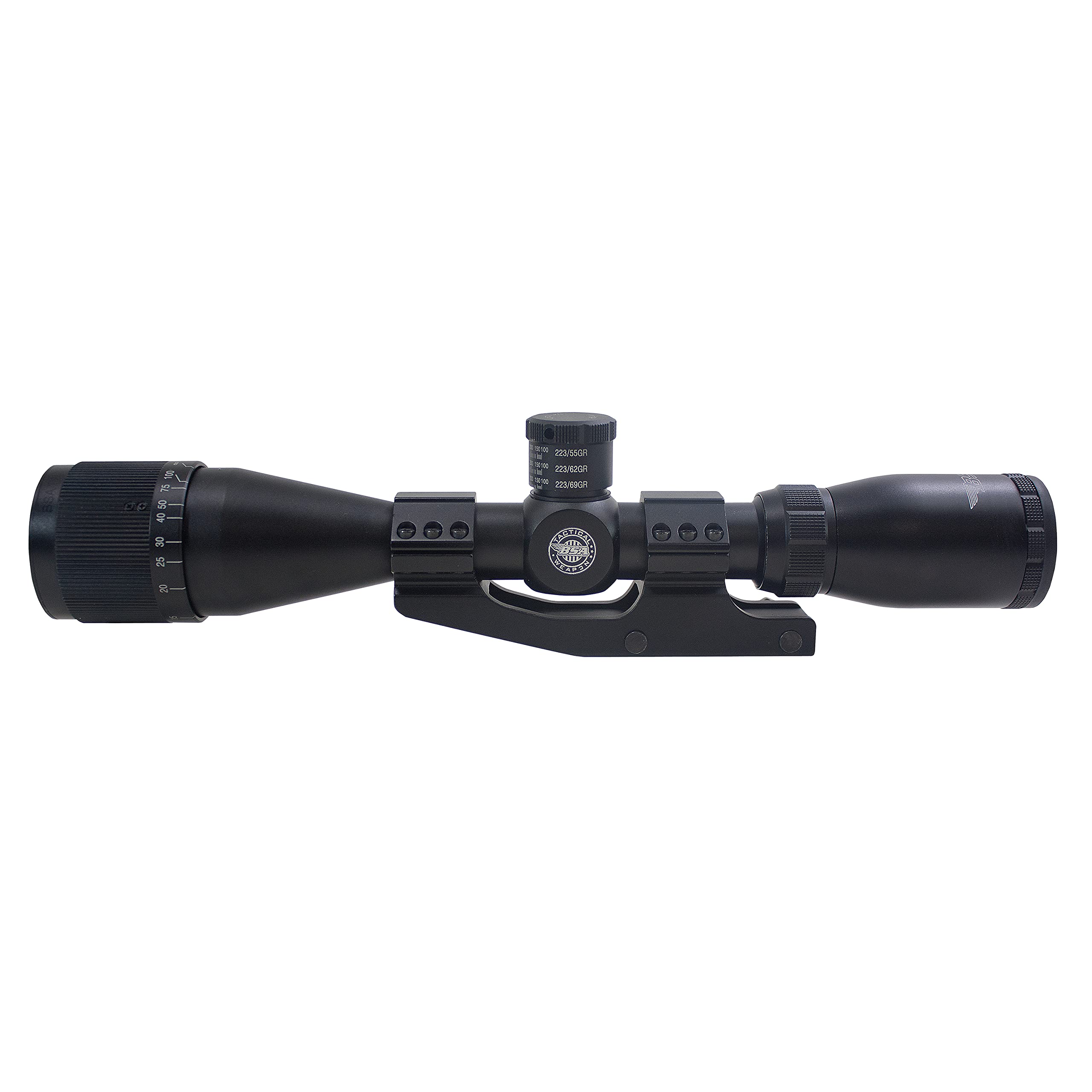 BSA Optics TW-312X40W1PMTB Tactical Rifle Scope - 3-12x40 Magnification with One Piece Weaver Mount - Perfect for Hunting, Shooting Range & Outdoor Adventures