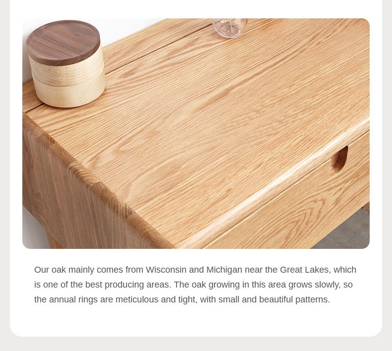 Solid Oak Wood Coffee Table with Slate Top - Modern Log Style for Living Room, Lounge & Office - Durable & Stylish Home Decor