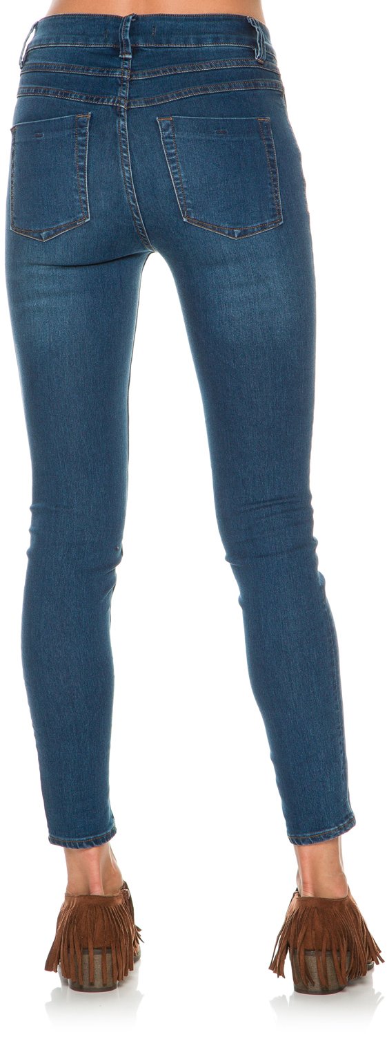 Free People Women's 28 Denim Blue Jeans - High Waist Skinny Jeans for Women, Comfortable Stretch Denim Pants - Perfect for Casual Wear, Office & Date Night