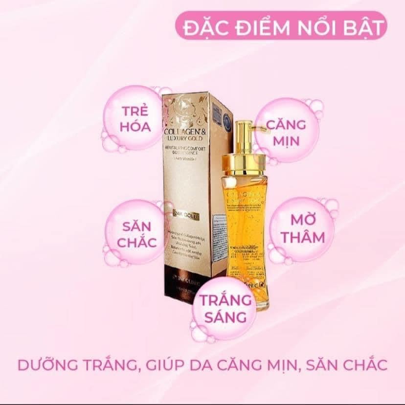 24K Gold Collagen Essence - Anti-Wrinkle & Revitalizing Face Serum (150ml/5.07oz) | Korean Skincare for Youthful Glow | Perfect for Night Routine & Anti-Aging Care