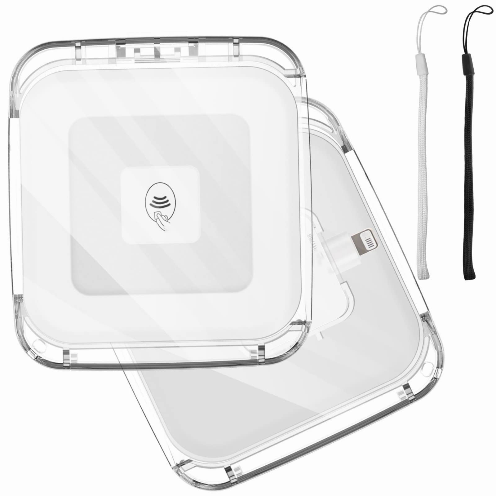 Anti-Lost Clear Protective Case for Square Reader 2nd/1st Gen & Contactless Chip Card Reader - Compatible with 3.5mm Jack & Lightning Connector - Perfect for Retail, Food Trucks & Mobile Payments