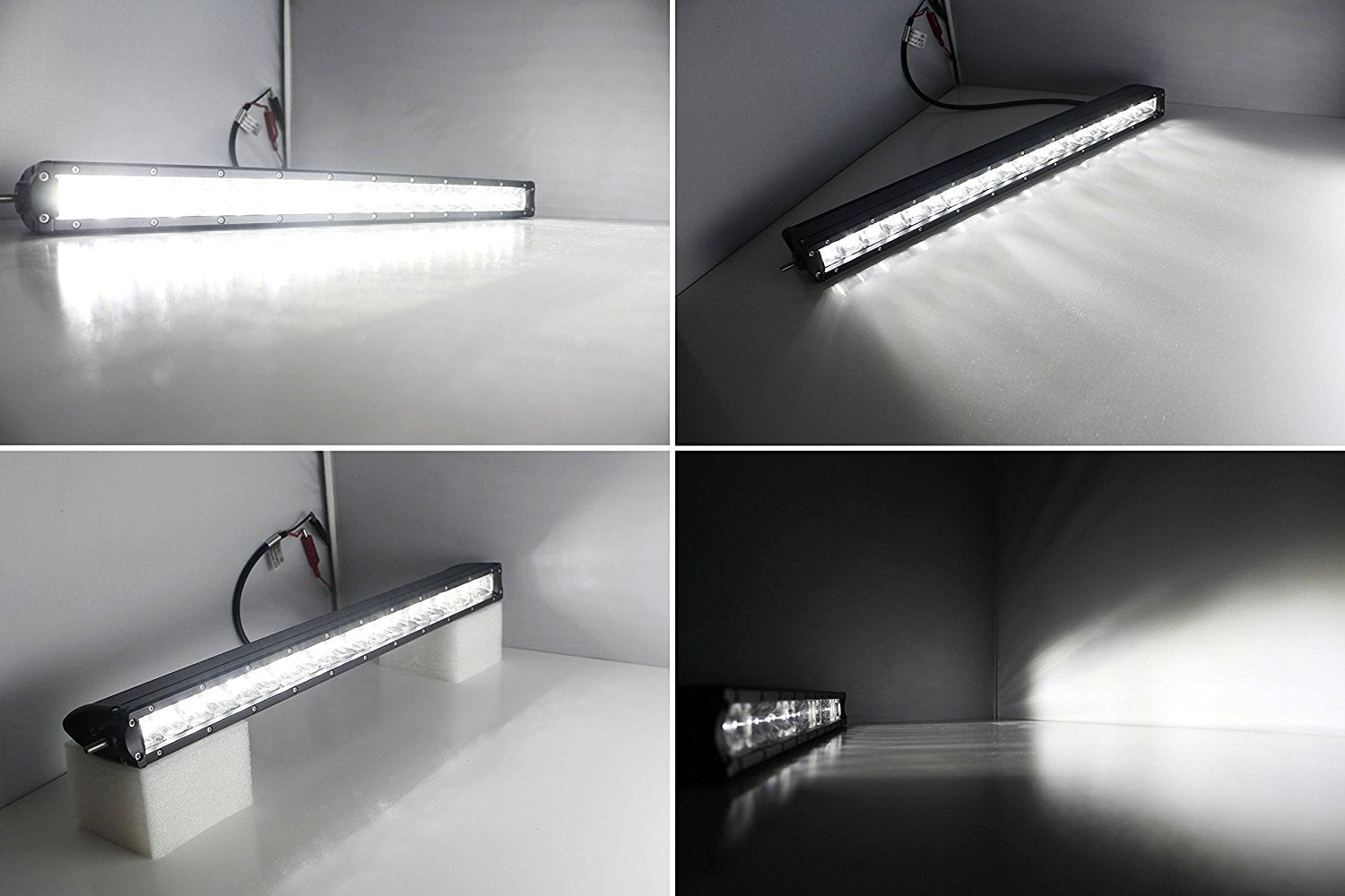 21 Inch 100W CREE Single Row Slim LED Light Bar for Truck, Jeep, Off-Road, 4x4, ATV - Waterproof High-Power Lighting for Night Driving, Camping & Outdoor Adventures