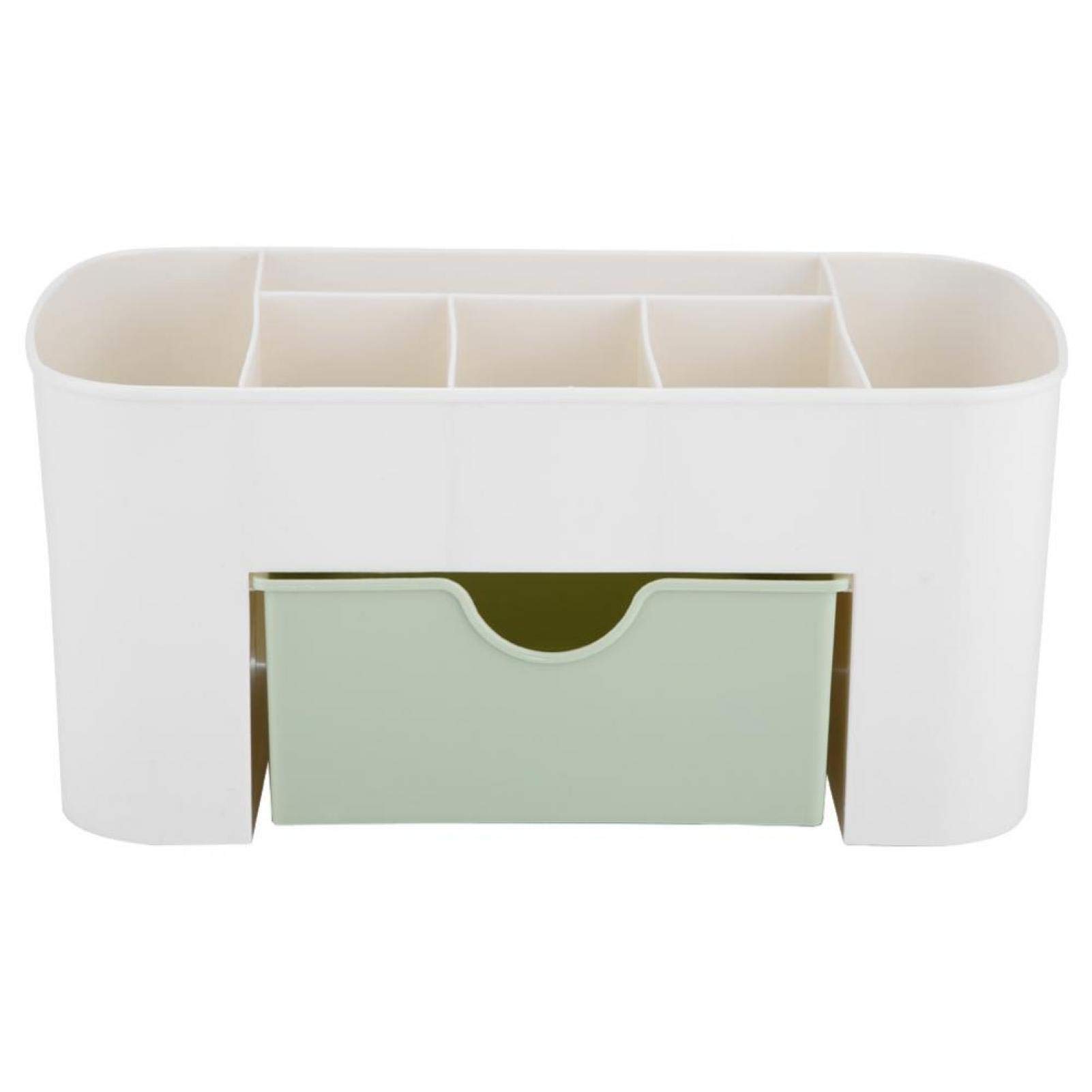 3-Drawer Green Desk Organizer for Makeup & Office Storage