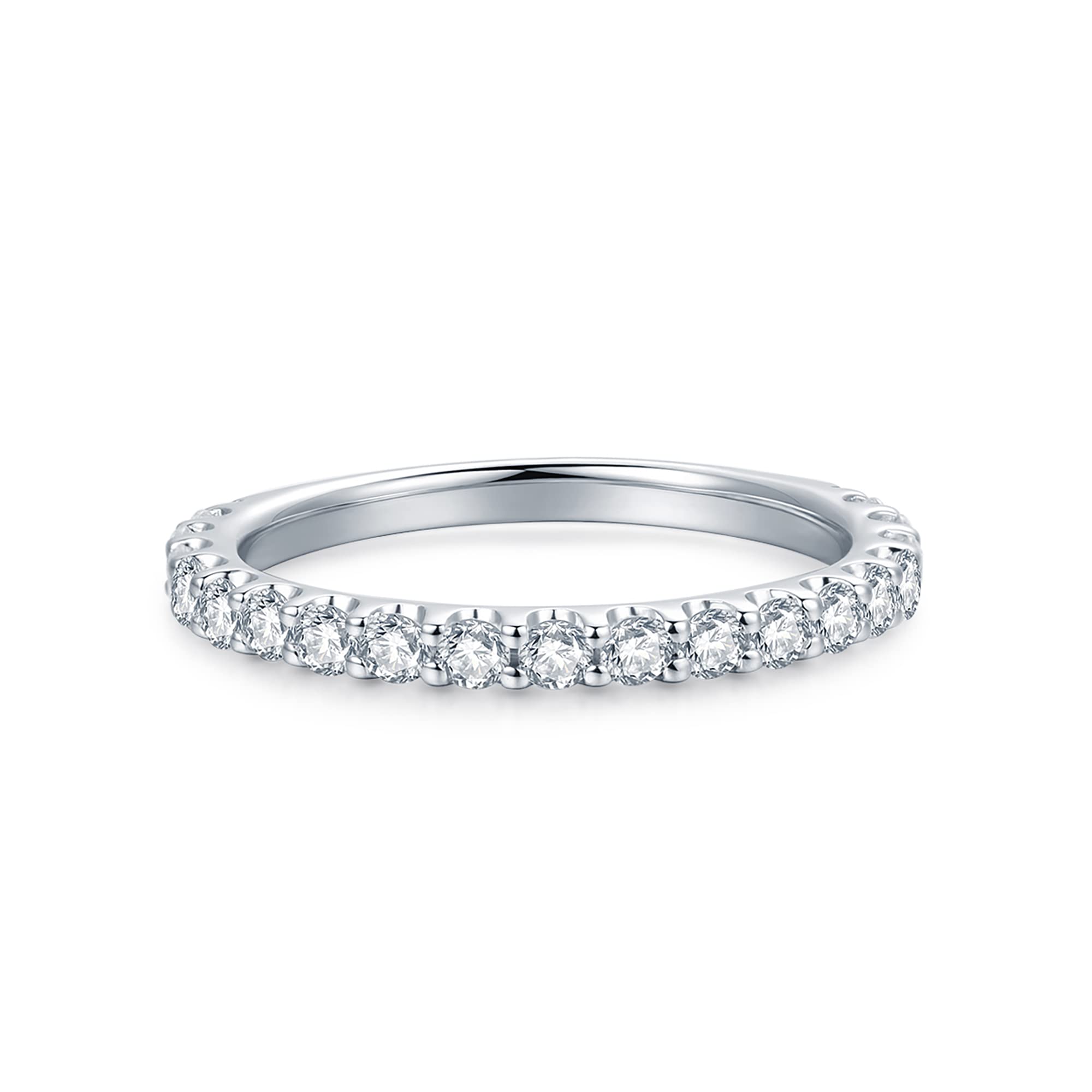 14K Solid Gold Moissanite Eternity Ring for Women - 2.5mm Wedding Band, Engagement Ring, Anniversary Gift | Perfect for Bridal Jewelry, Proposals & Special Occasions