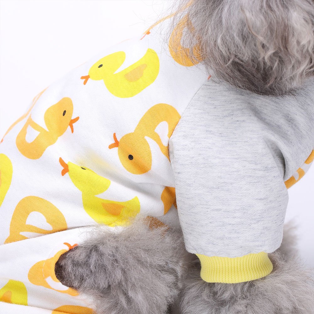 Amakunft 2-Pack Soft Cotton Dog & Cat Onesie Pajamas - Cozy Pet Rompers & Jumpsuits for Small Dogs & Cats - Perfect for Indoor Sleeping & Lounging