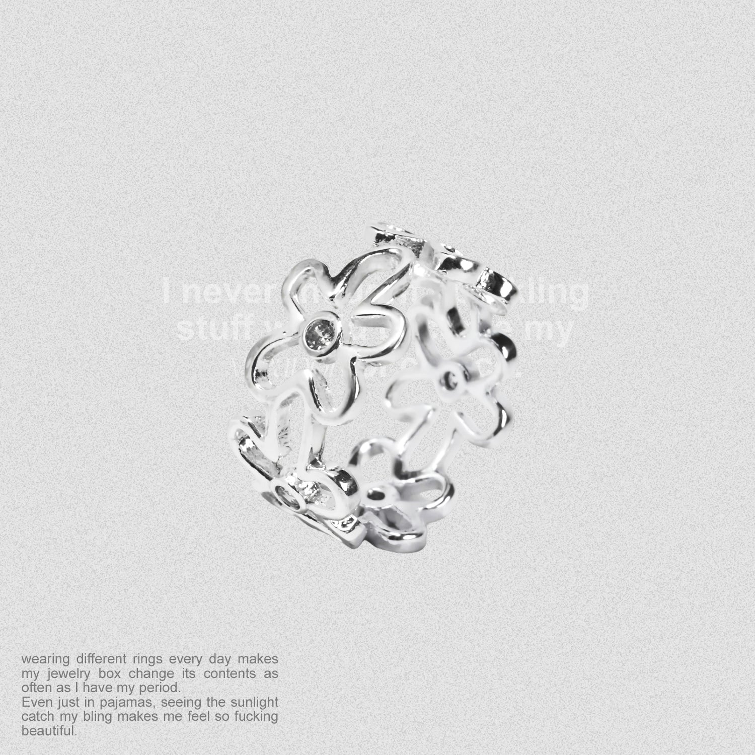 SlackOff Flower World Ring - Elegant Floral Design Fashion Jewelry for Women | Perfect for Parties, Weddings & Everyday Wear