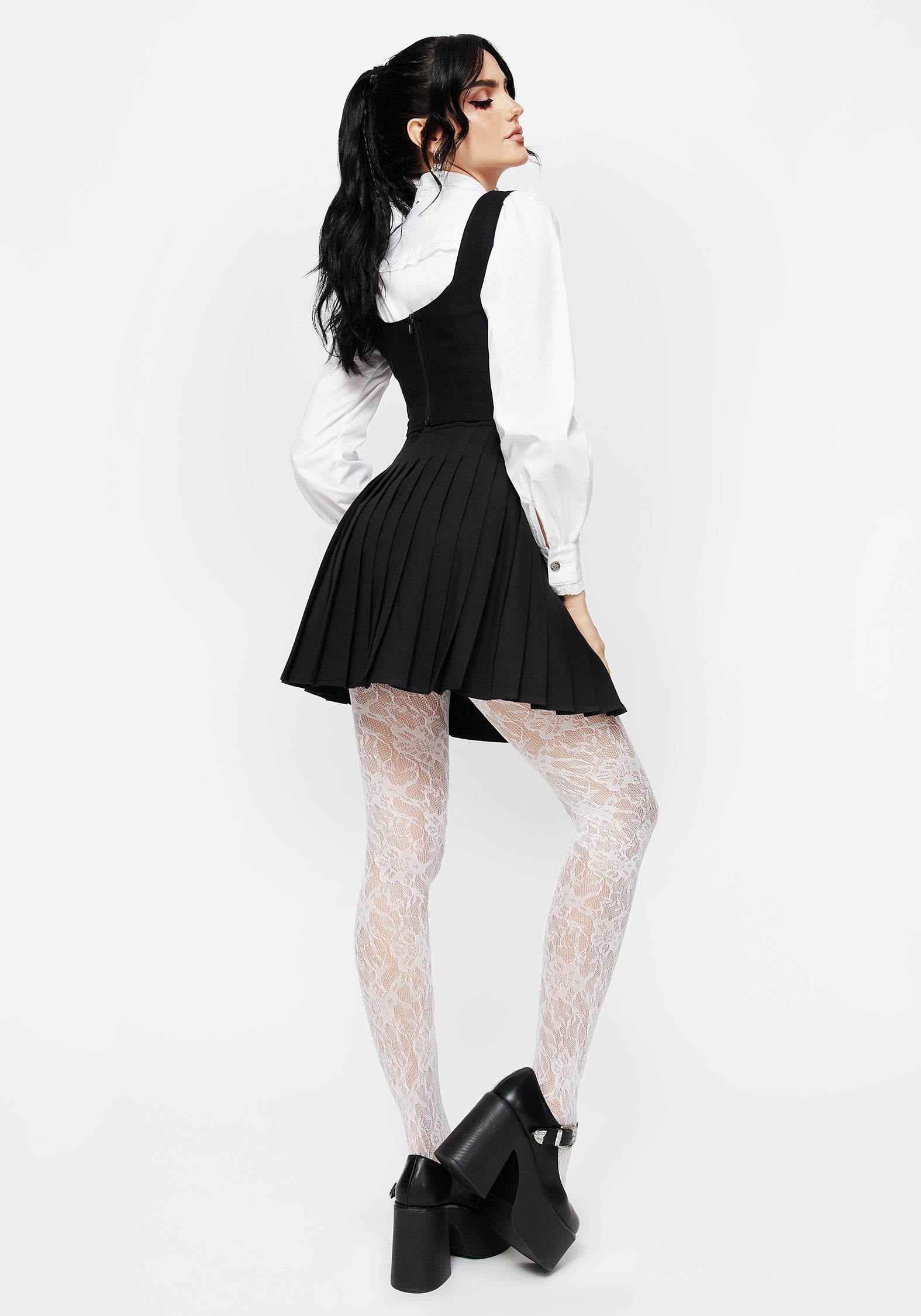 Phantasmic Sheer Lace Tights - Elegant Fishnet Stockings for Women, Perfect for Parties, Weddings & Date Nights