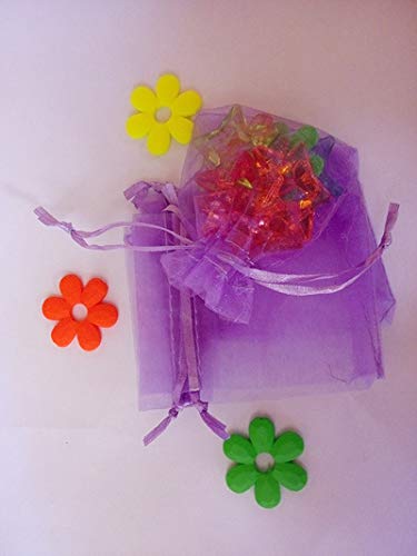 1000 Pcs 36 Inch Multi-Color Gift Bags with Handles - Jewelry/Wedding/Christmas/Birthday Organza Bags (Light Purple) - Perfect for Party Favors, Wedding Decorations & Gift Packaging