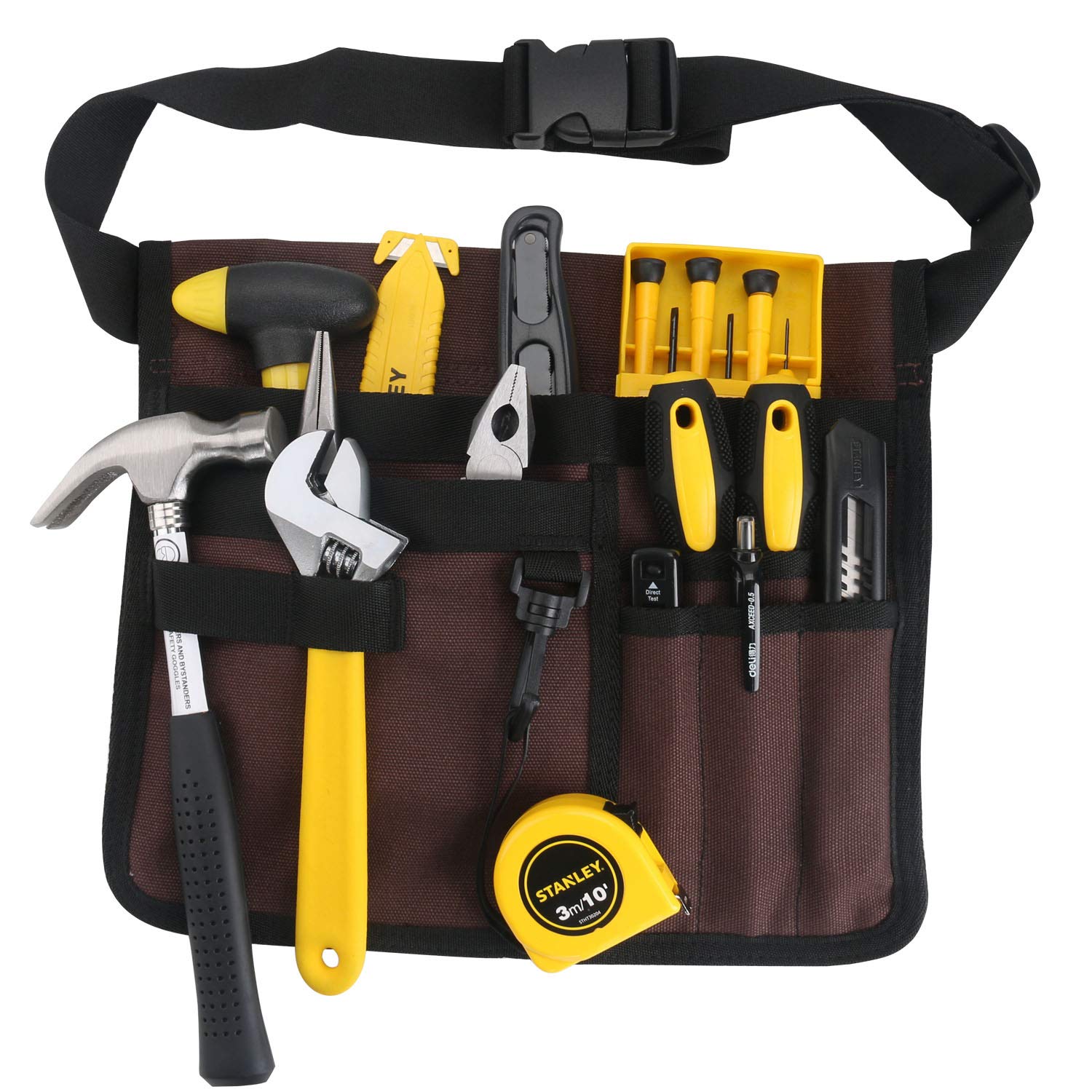Durable Multi-Pocket Tool Belt Pouch for Technicians & Handymen - Heavy Duty Waist Tool Organizer Bag for Maintenance, Construction & DIY Projects