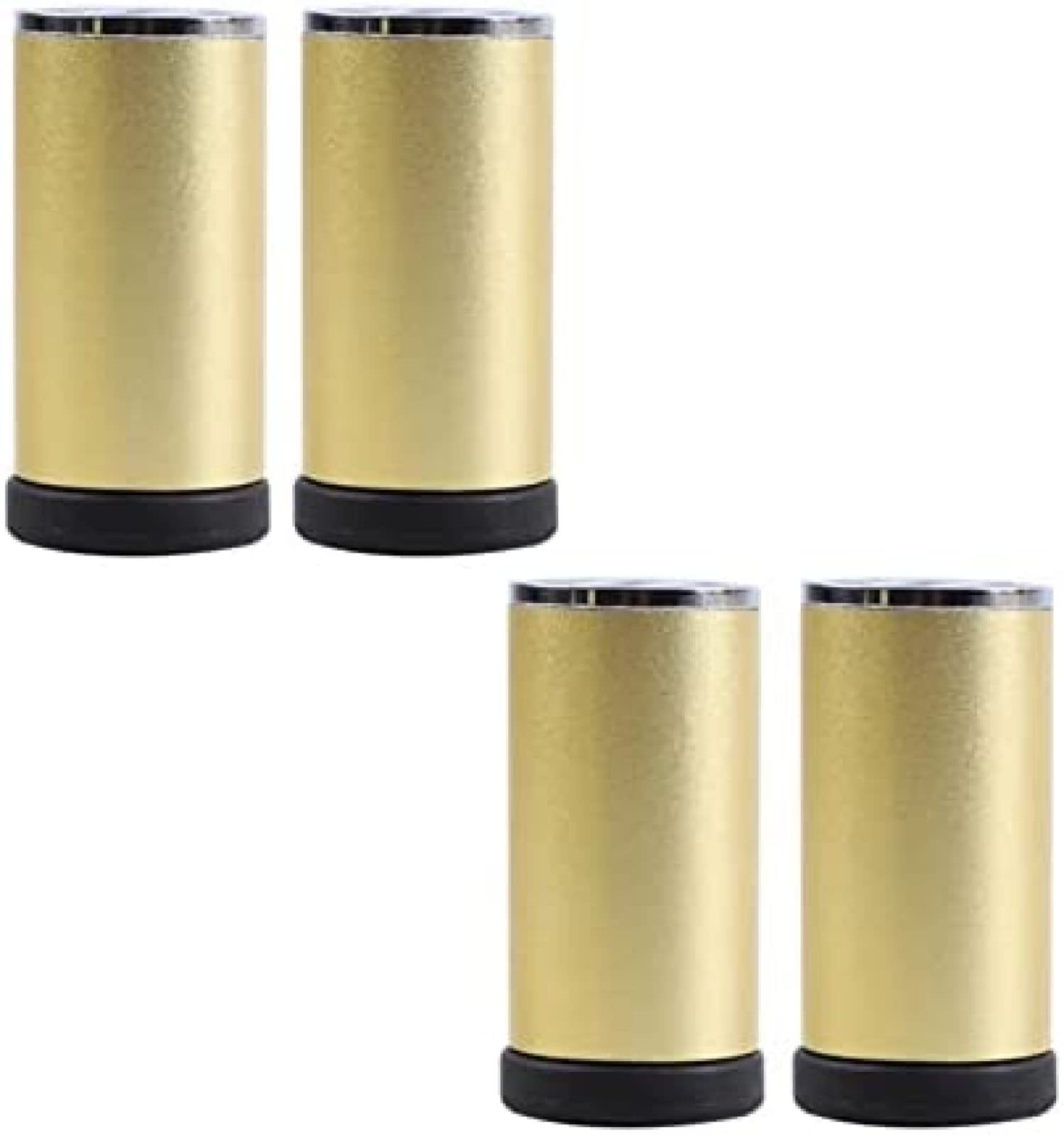 Adjustable Gold Metal Furniture Legs - 4 Pack (18cm) - Replacement Feet for Cabinets, Tables, Sofas, Beds & Desks - Perfect for Home Office, Living Room & Bedroom Furniture Upgrade