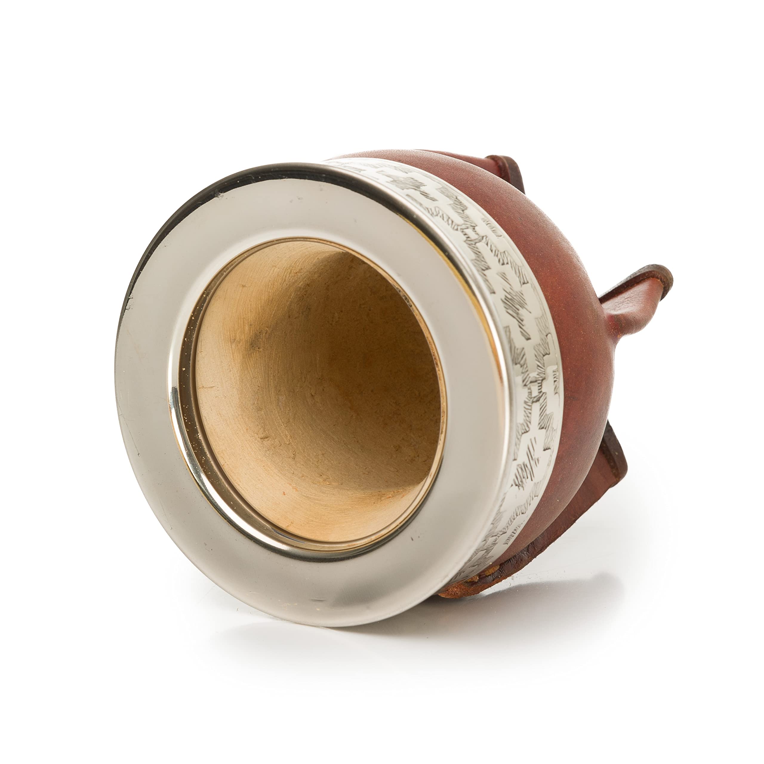 Premium Yerba Mate Gourd Set with Stainless Steel Bombilla Straw - Authentic Handcrafted Leather Cup from Argentina - Perfect for Beach, Travel & Outdoor Adventures - Great Gift Idea for Tea Lovers - Traditional Mate Drinking Experience