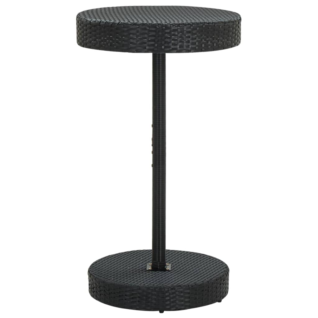 Black Poly Rattan Patio Table 23.8